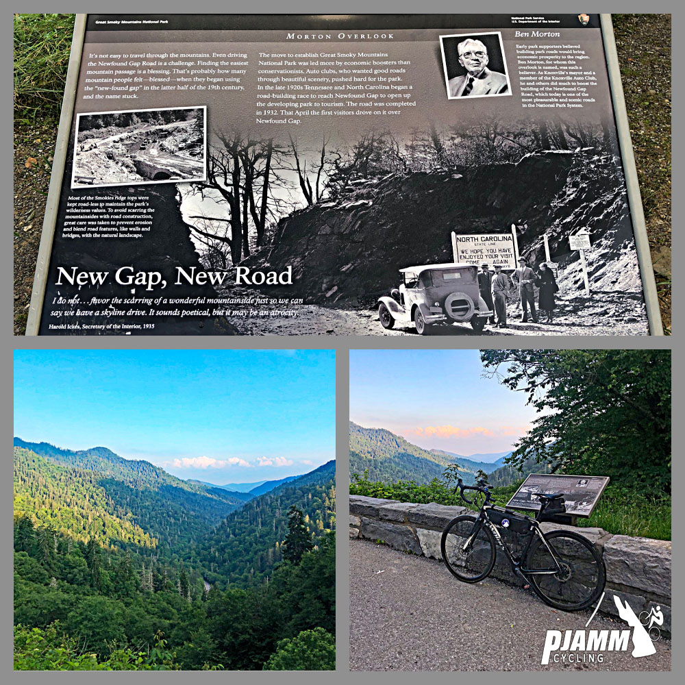 Cycling Clingmans Dome, Tennessee - more informational signs at Chimney Top Overlook
