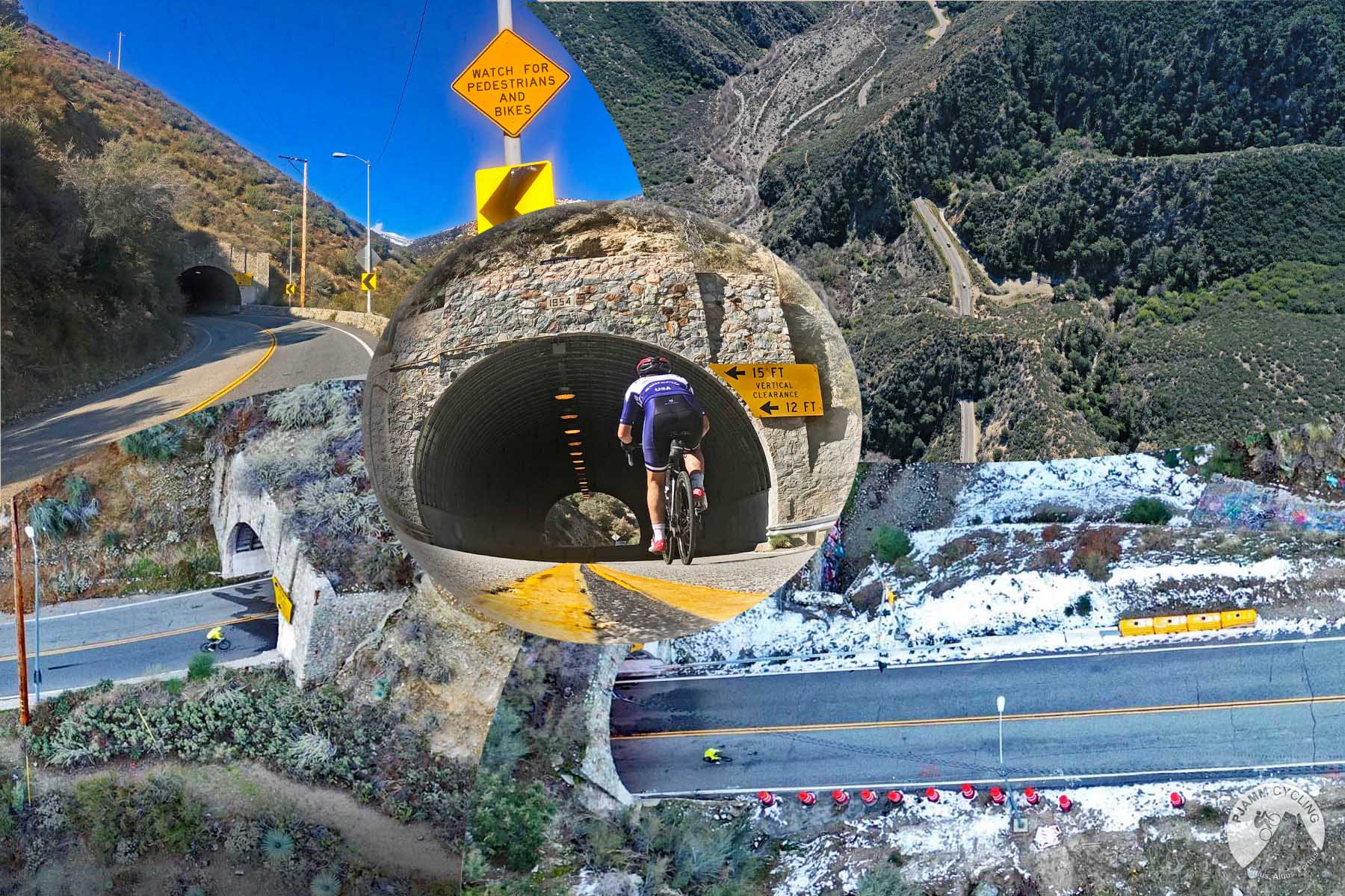 PJAMM Cyclists ride through two 50 to 100 yard tunnels