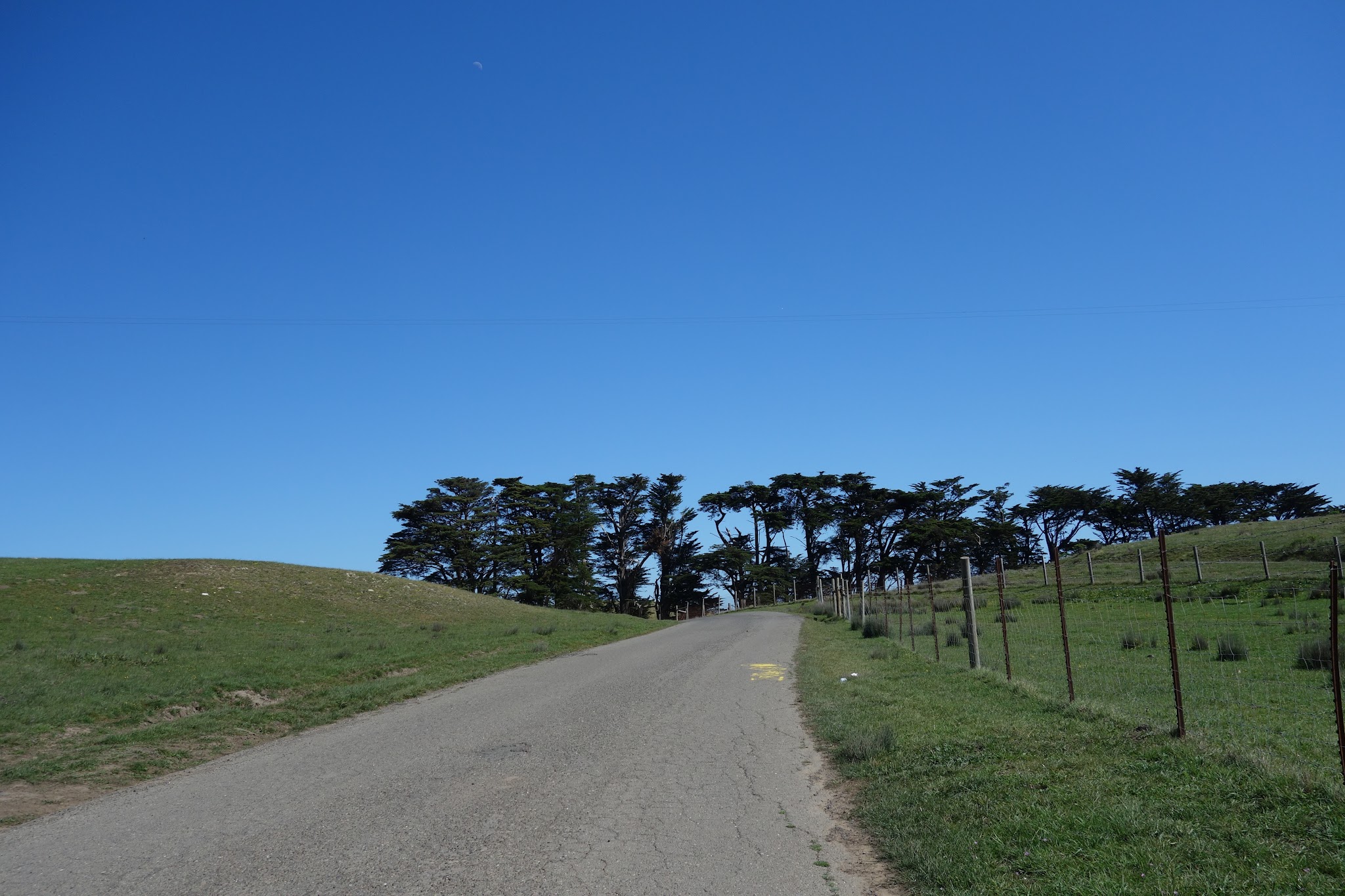 Finish and top of the Coleman Valley Road bike climb. 