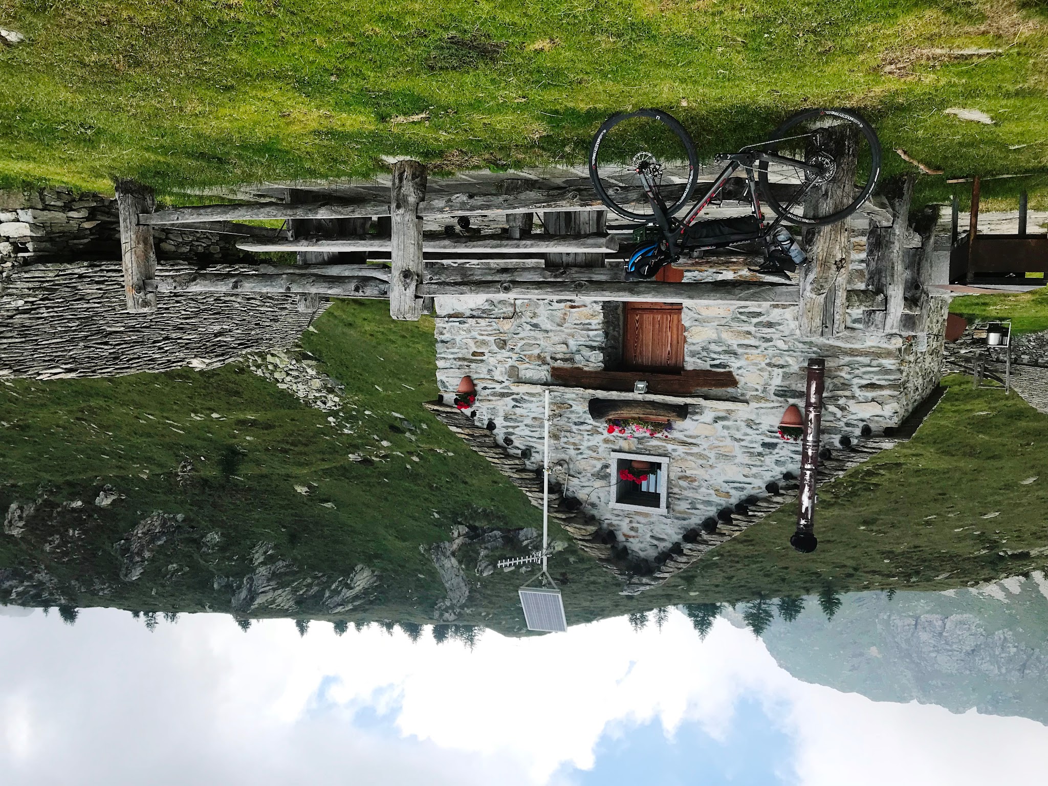 Alpe Fuori Bike Climb - Village below Lago d' Andromia Alpe Fuori Bike Climb - Village below Lago d' Andromia - rock house