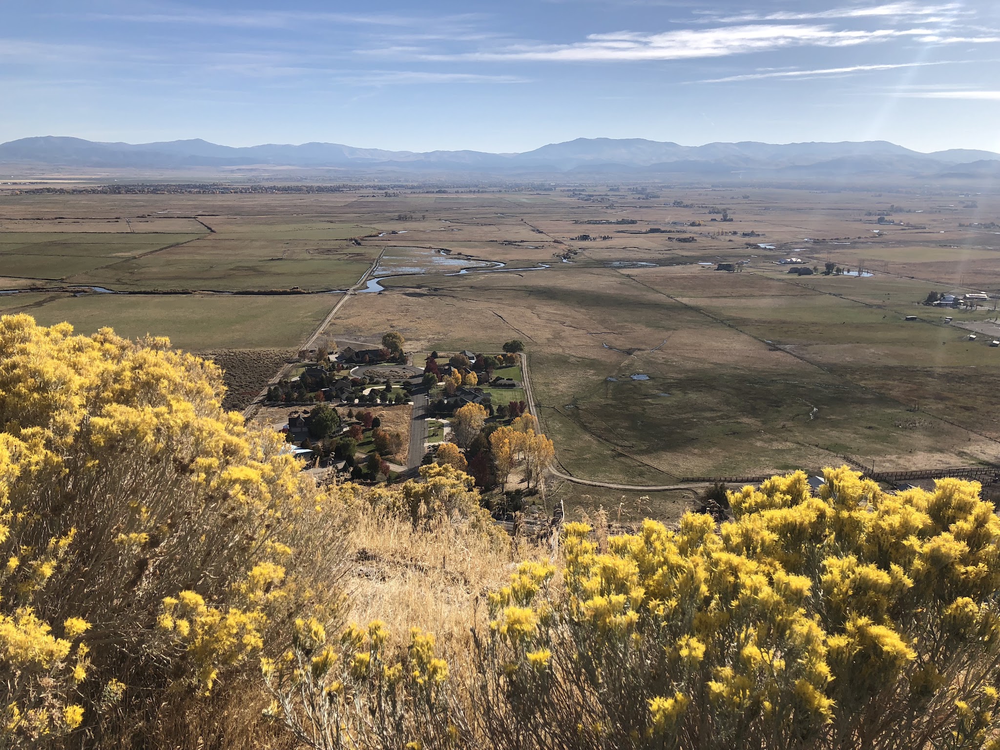 Looking down on NV plains while bicycling up the Kingsbury Grade.
