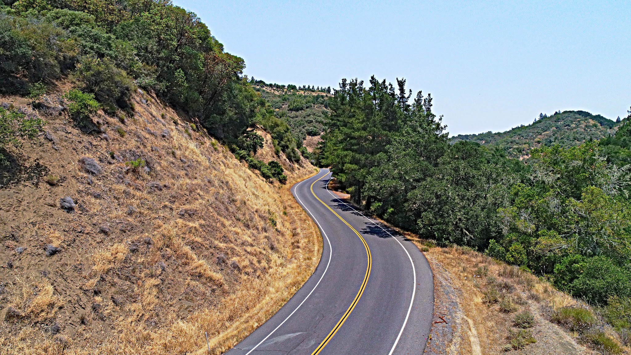 Oakville Grade Road Climbing Oakville Grade Road by bike - roadway near top