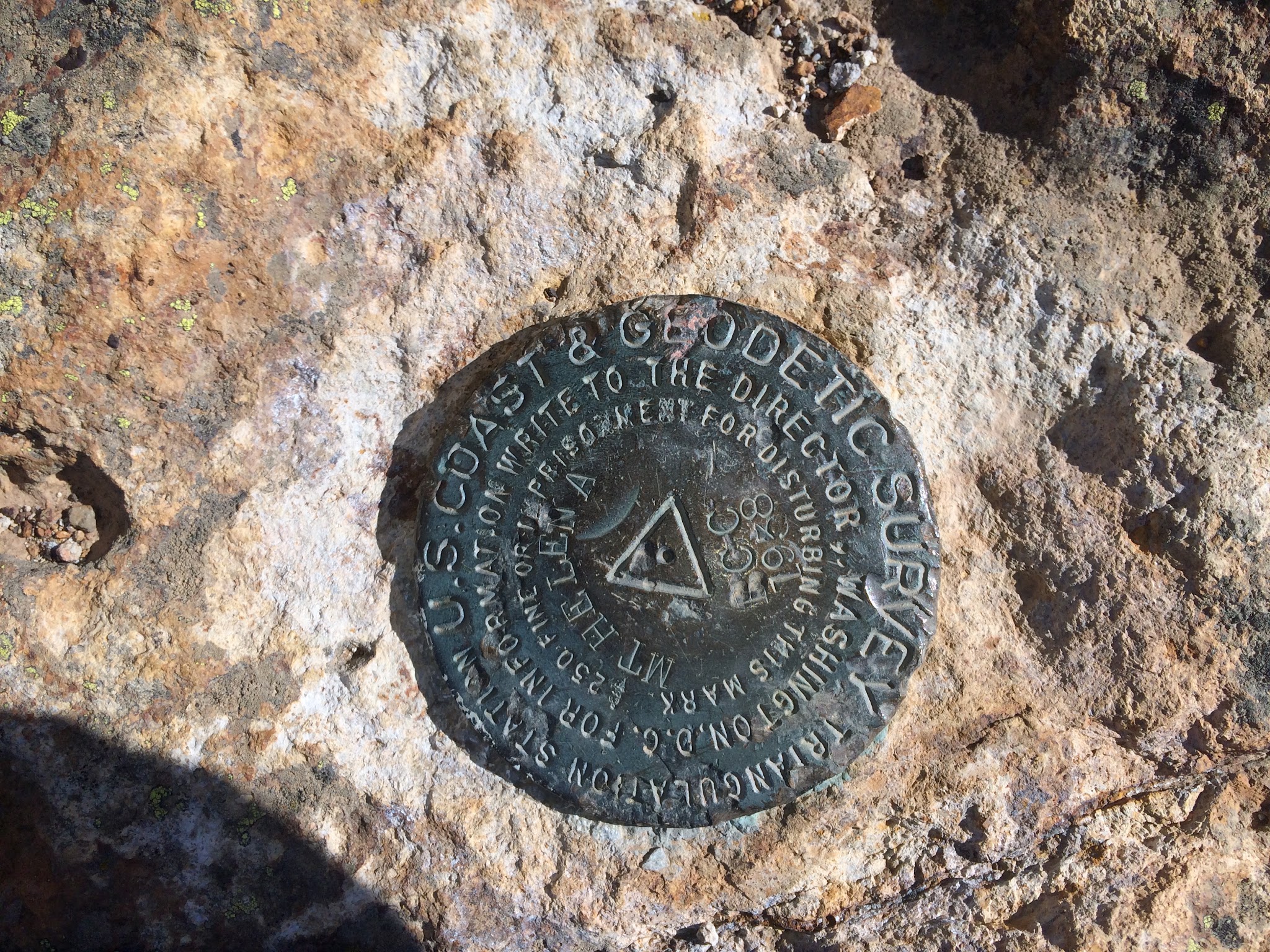Mt. St. Helena - Geodetic Survey Marker