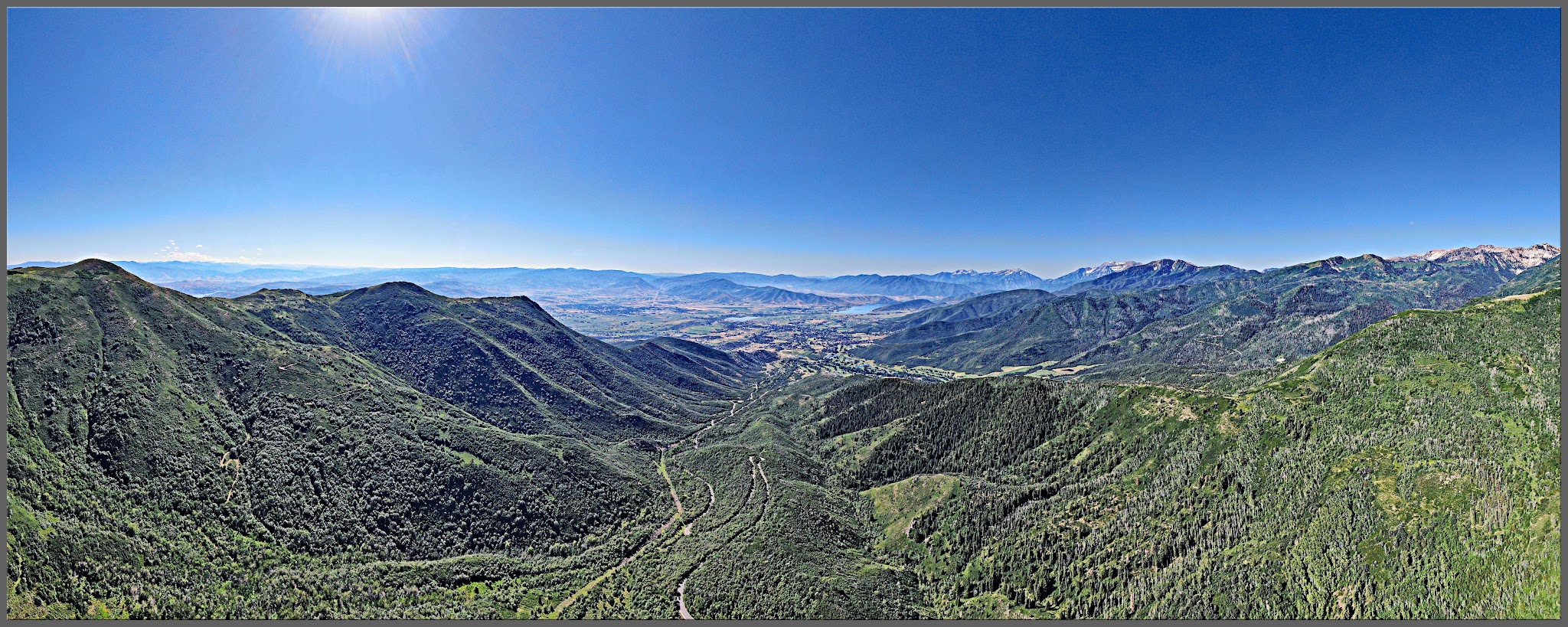 panoramic view of Guardsman Pass from Midway