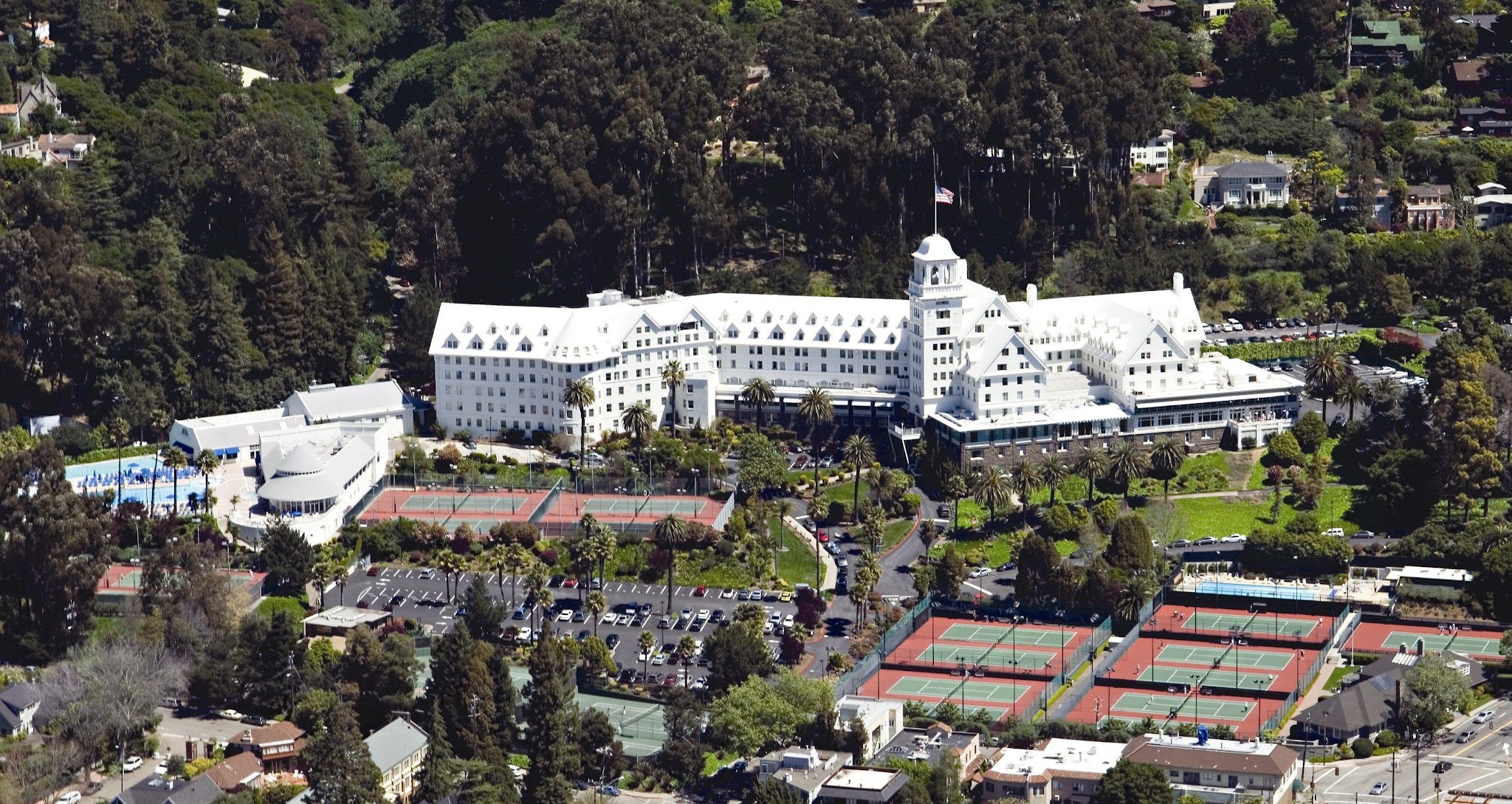 Cycling to Grizzly Peak from Claremont, California - historic Claremont Hotel