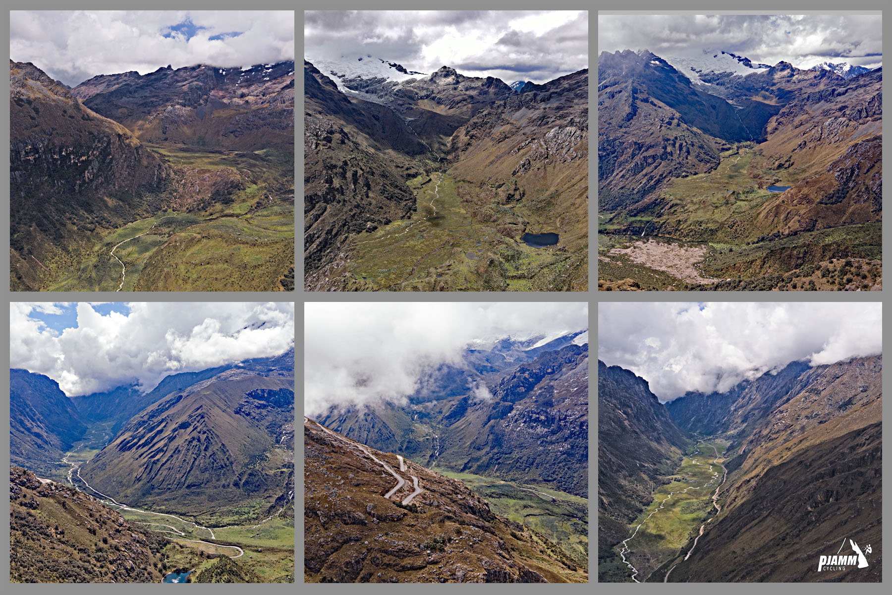 photo collage shows views of the Ulta Valley, as well as a small glacial valley in the north of the mountains