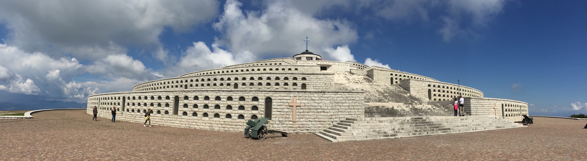 Cycling Monte Grappa from Possagno - Sssuary, canons, Sacrario del Monte Grappa