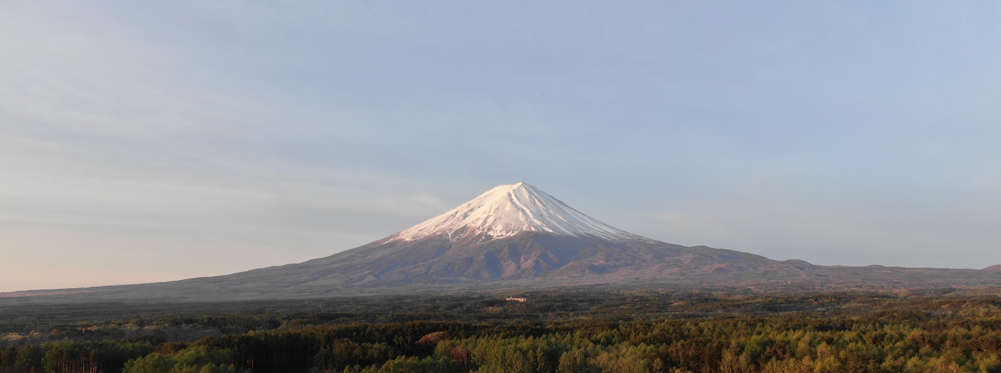 Cycling Mt. Fuji - Fujinomiya Line - panorama drone photo of mt. fuji