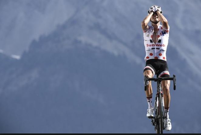 Bicycle climb Col d’Izoard from Briancon - Warren Baruguil wins 2017 TdF Stage 18 