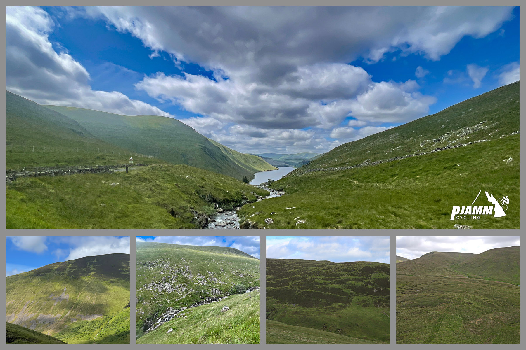 photo collage shows views of Talla River and surrounding green hillsides
