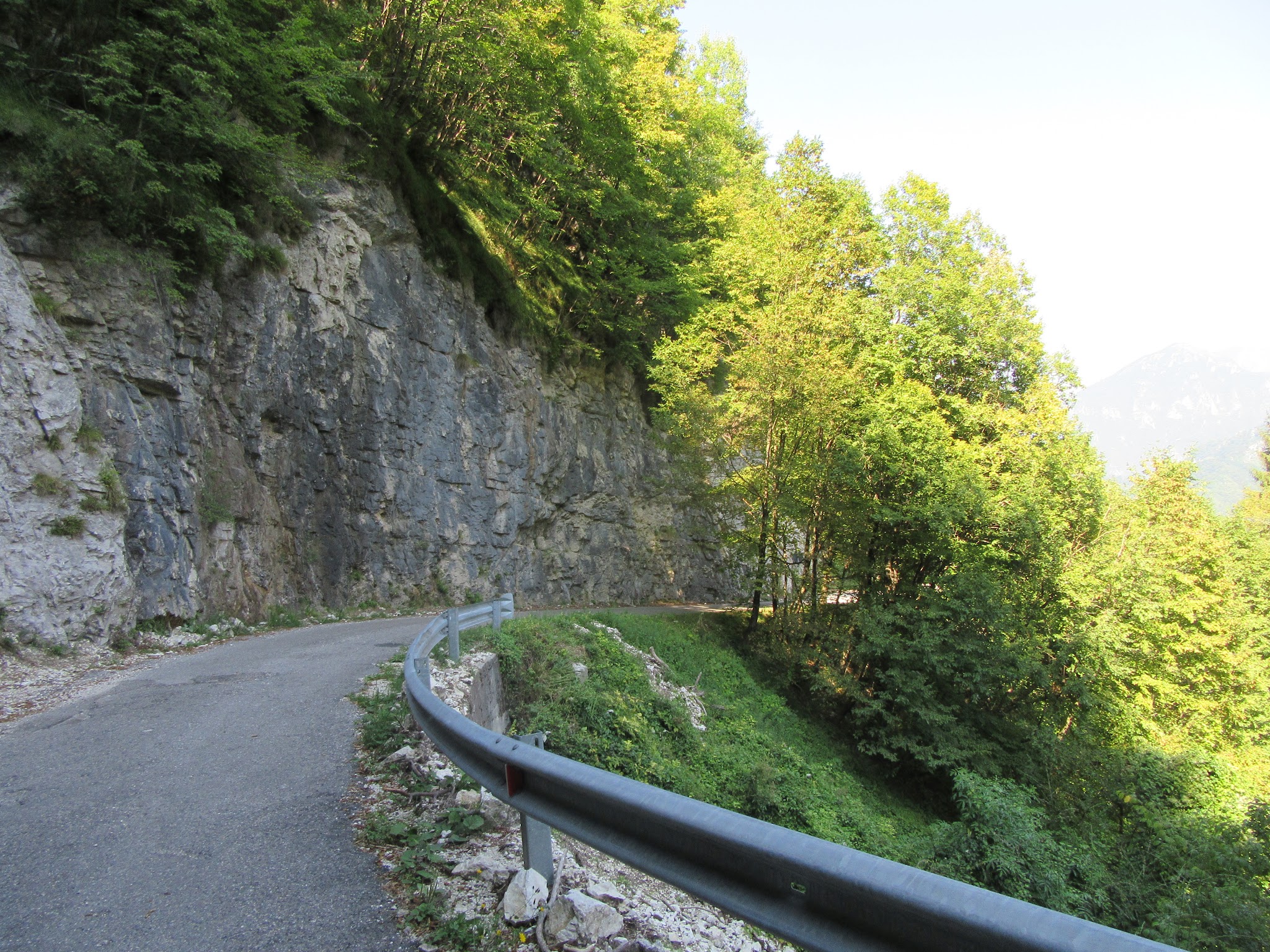 Bike climb Monte Grappa from Seren - narrow unnamed road