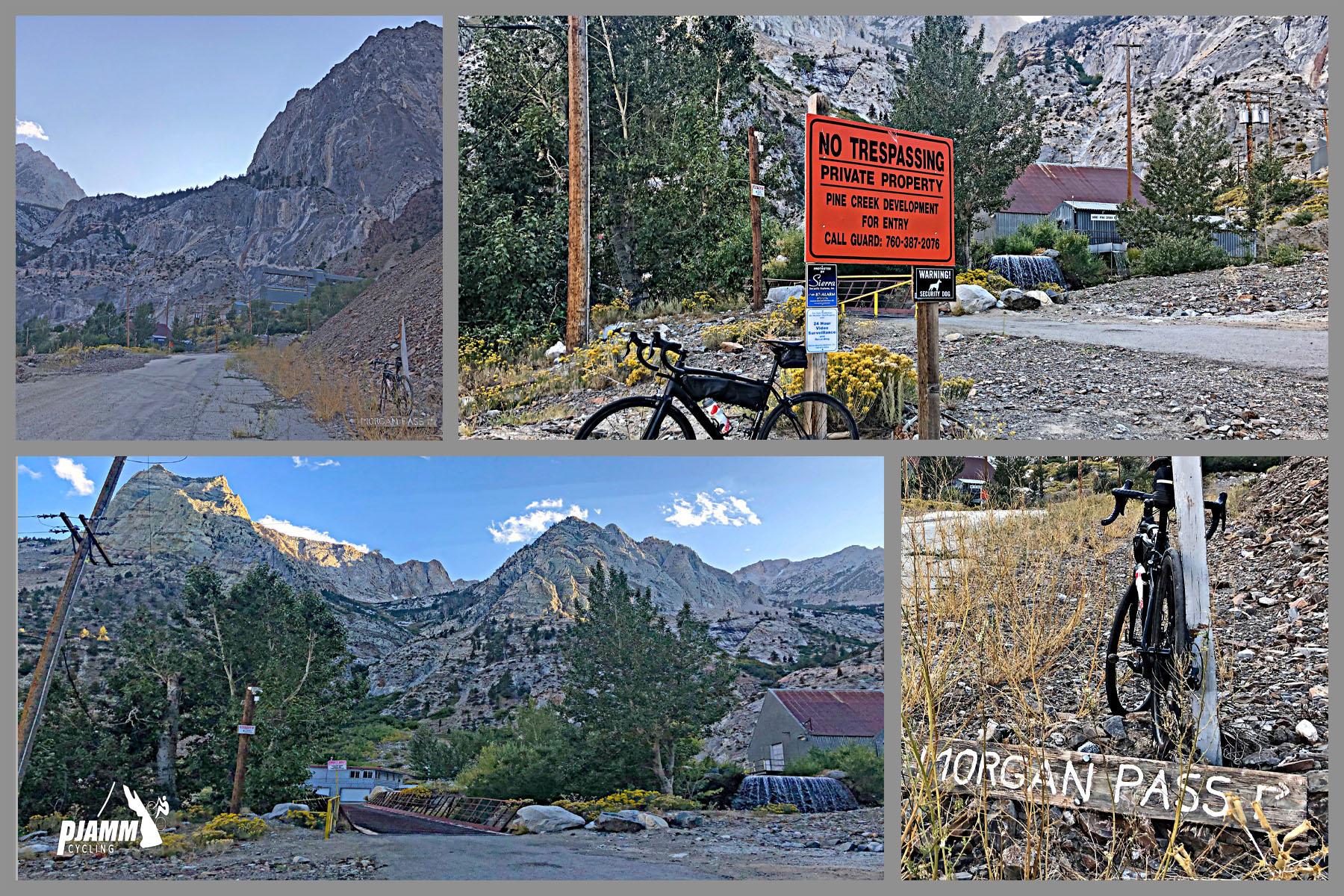 Cycling Pine Creek Road, California - an abandoned tungsten mine about 0.8 miles from climb finish