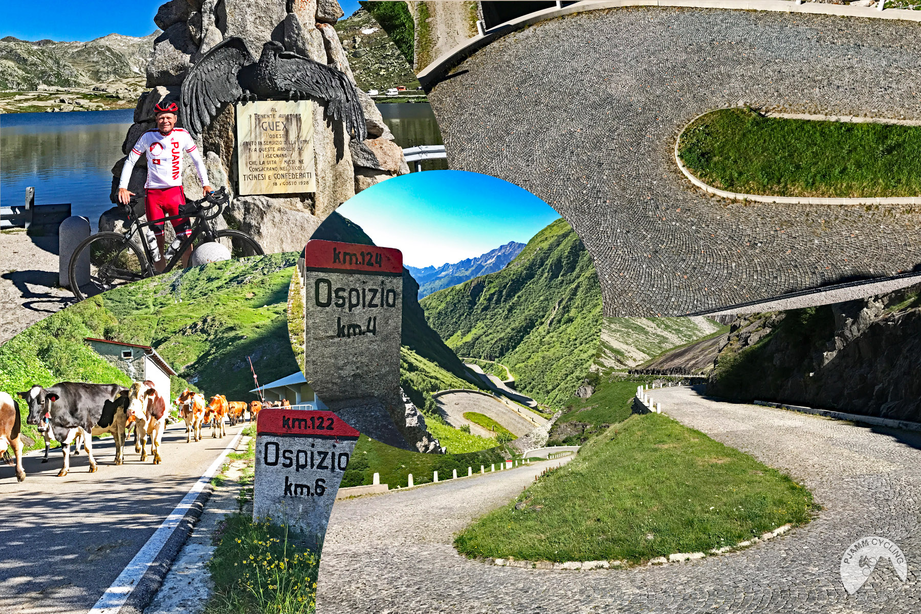 Gotthard Pass - World's Most Epic Bike Climbs - hairpins with cyclists