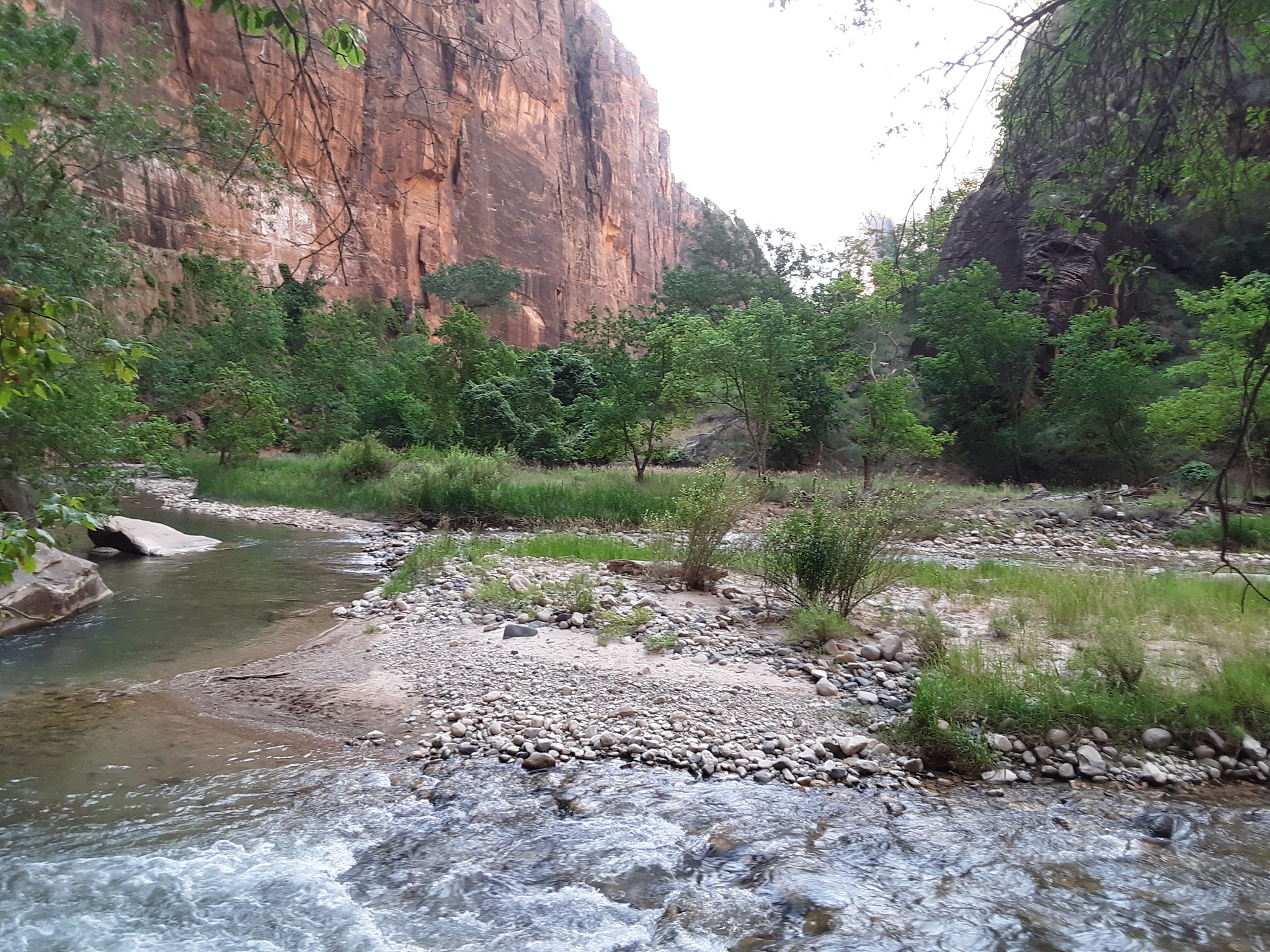 Cycling Zion National Park - Angels Landing Cycling Zion National Park - aerial drone view of Angels Landing