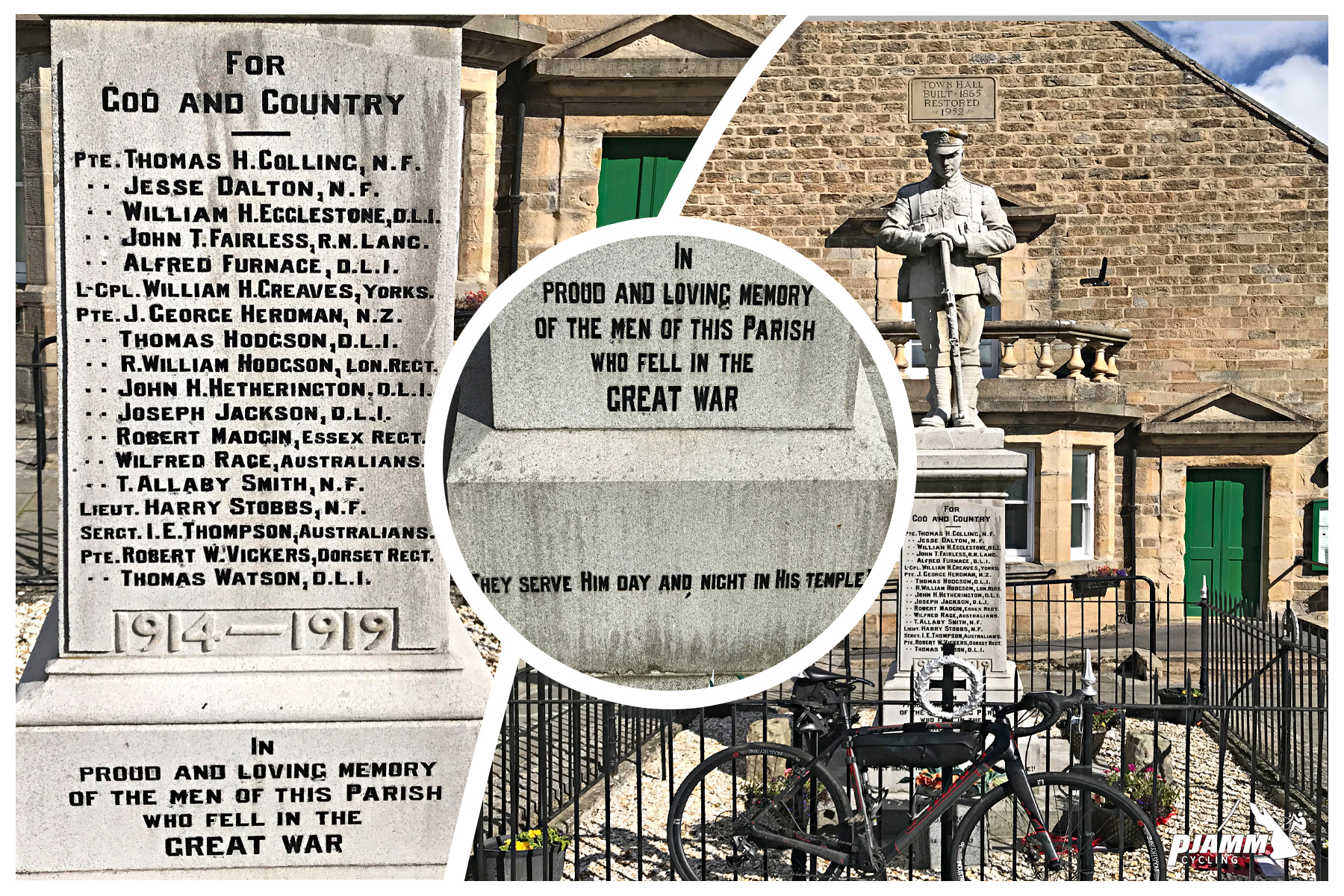 Cycling Chapel Fell - monument to WWI veterans
