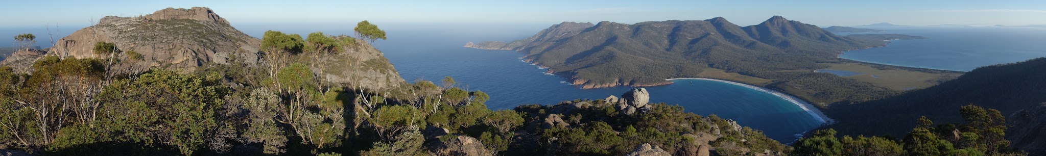 Wineglass Bay seen from Mount Amos at Freycinet National Park