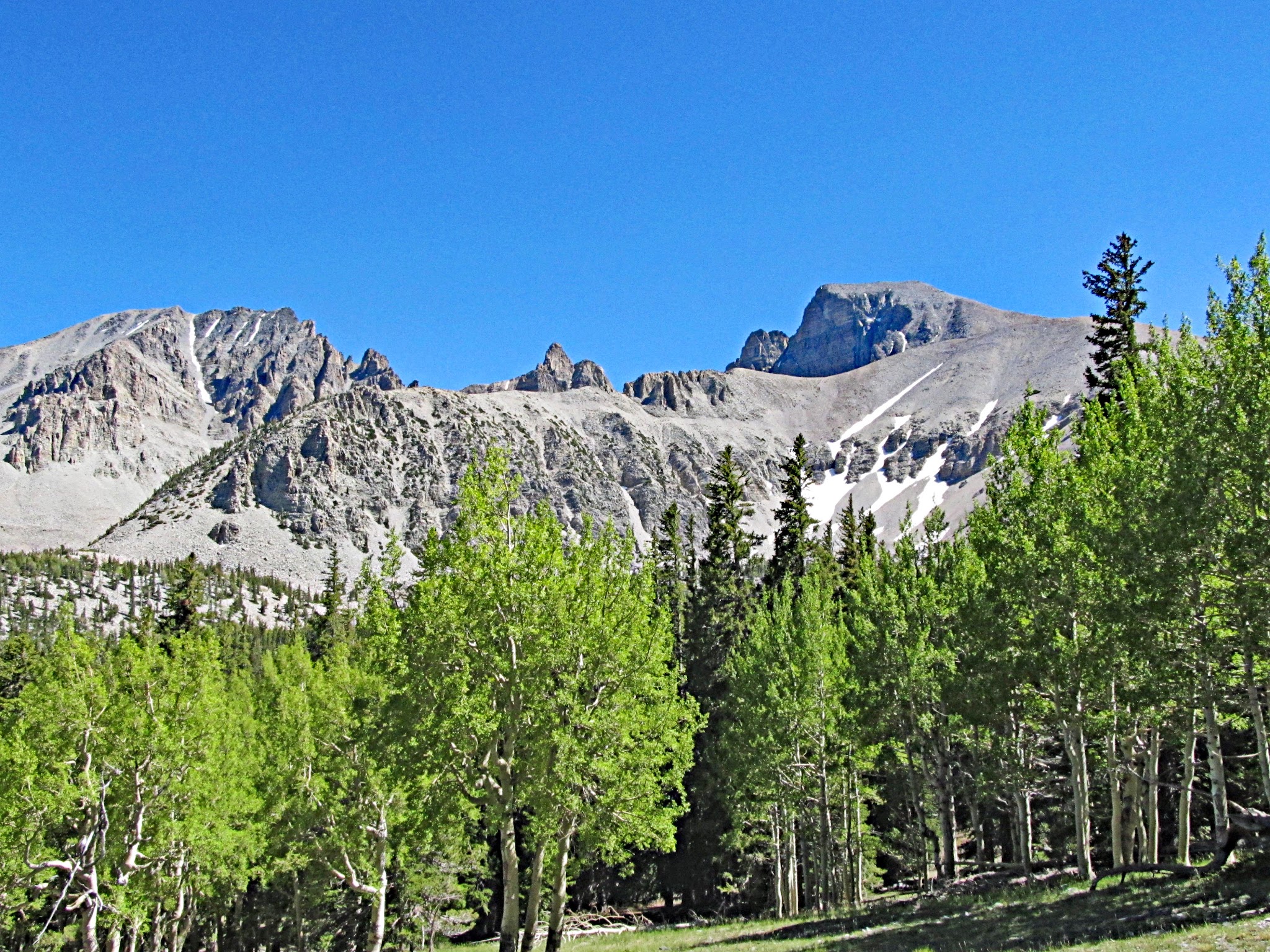 Climbing Wheeler Peak by bike - granite mountain