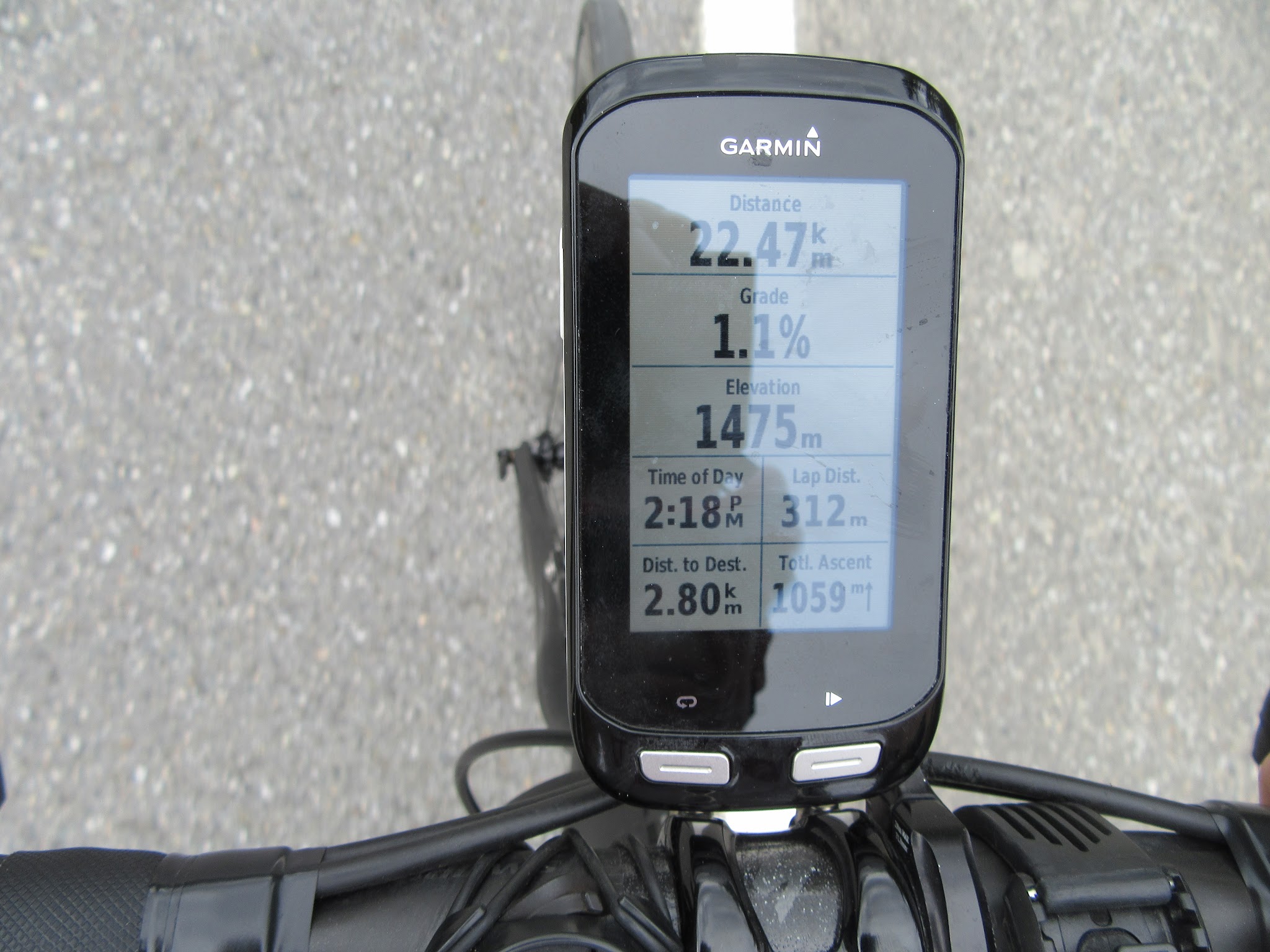 Biking Strawberry Pass, BC, CAN - garmin cycling computer