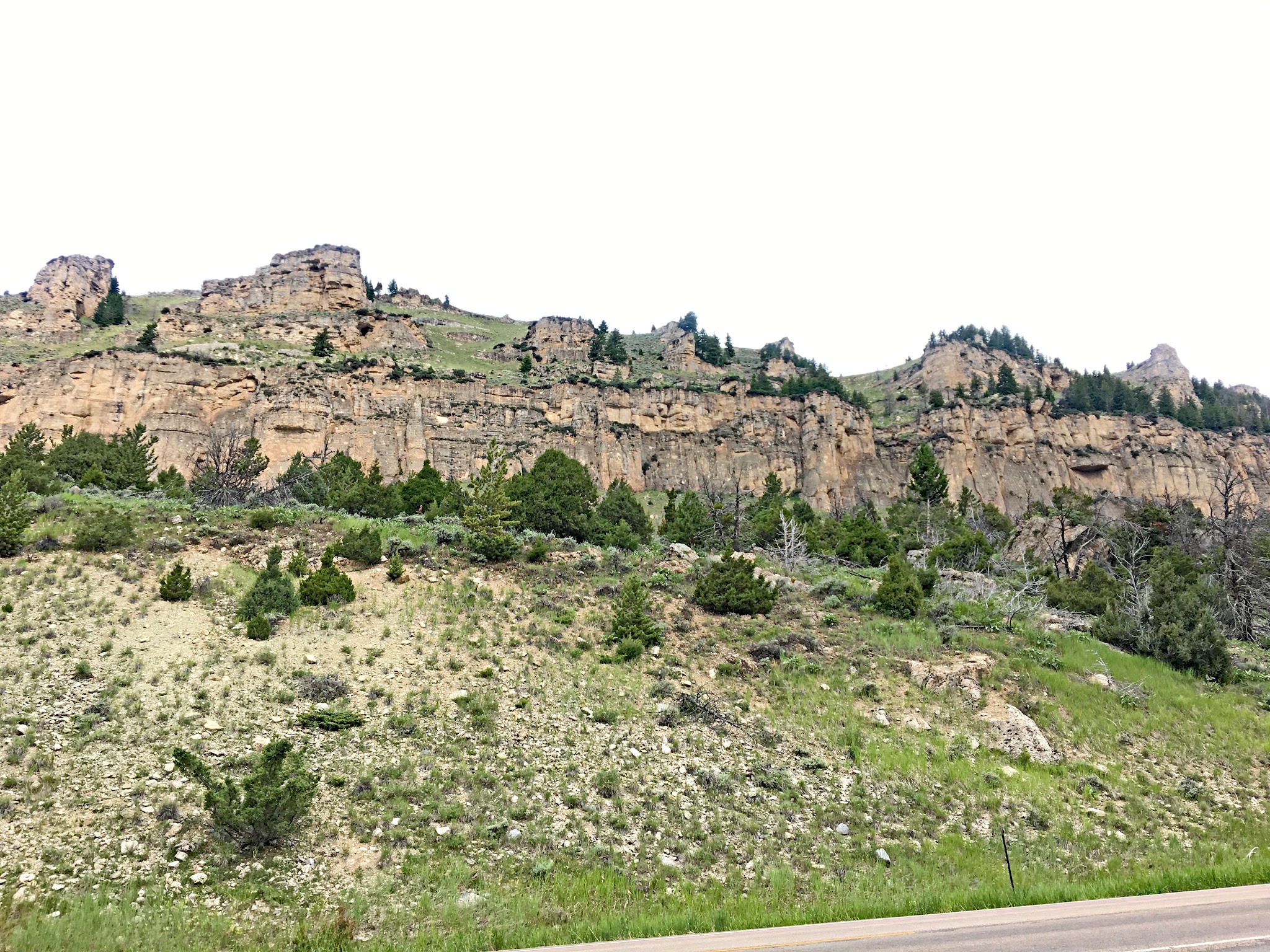 Cycling Powder River, Wyoming - scenic, tall rock formations