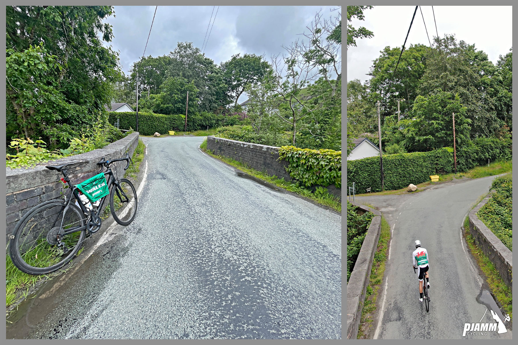 climb start, Forge Road, bride over Afon Dulas