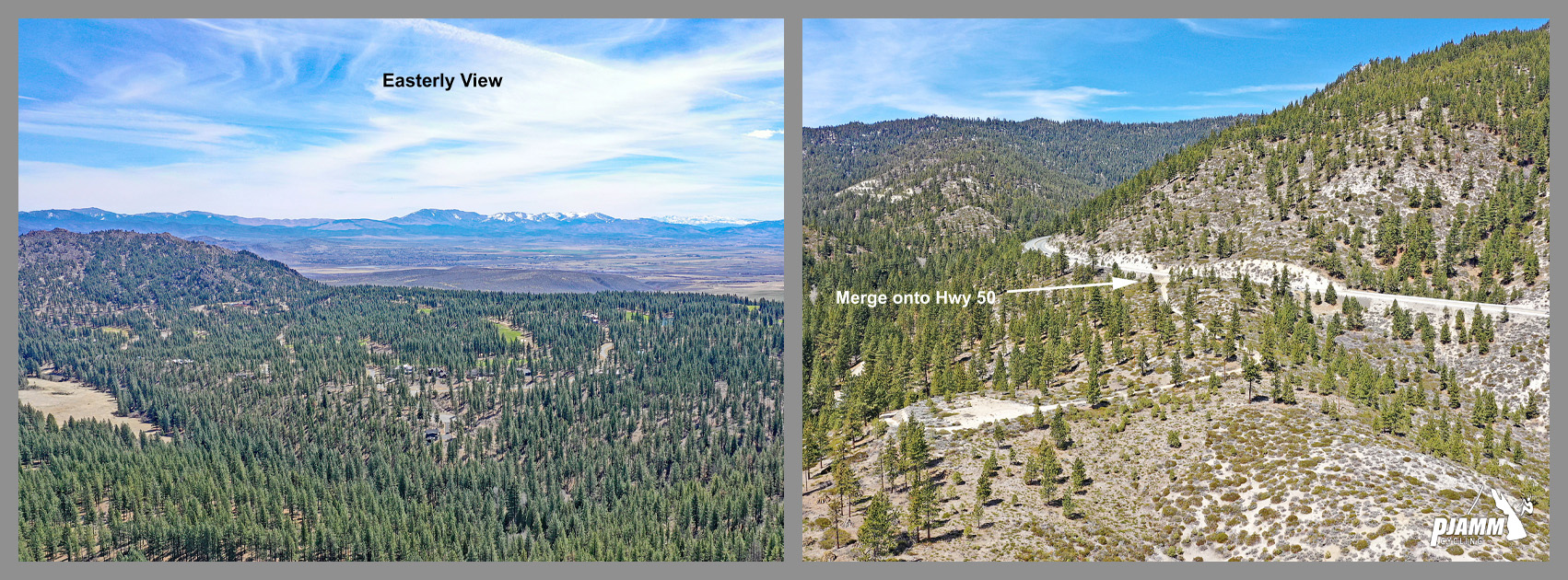 Cycling Old Clear Creek Road, NV - view from climb looking east toward Carson City; view of Old Clear Creek junction with Highway 50