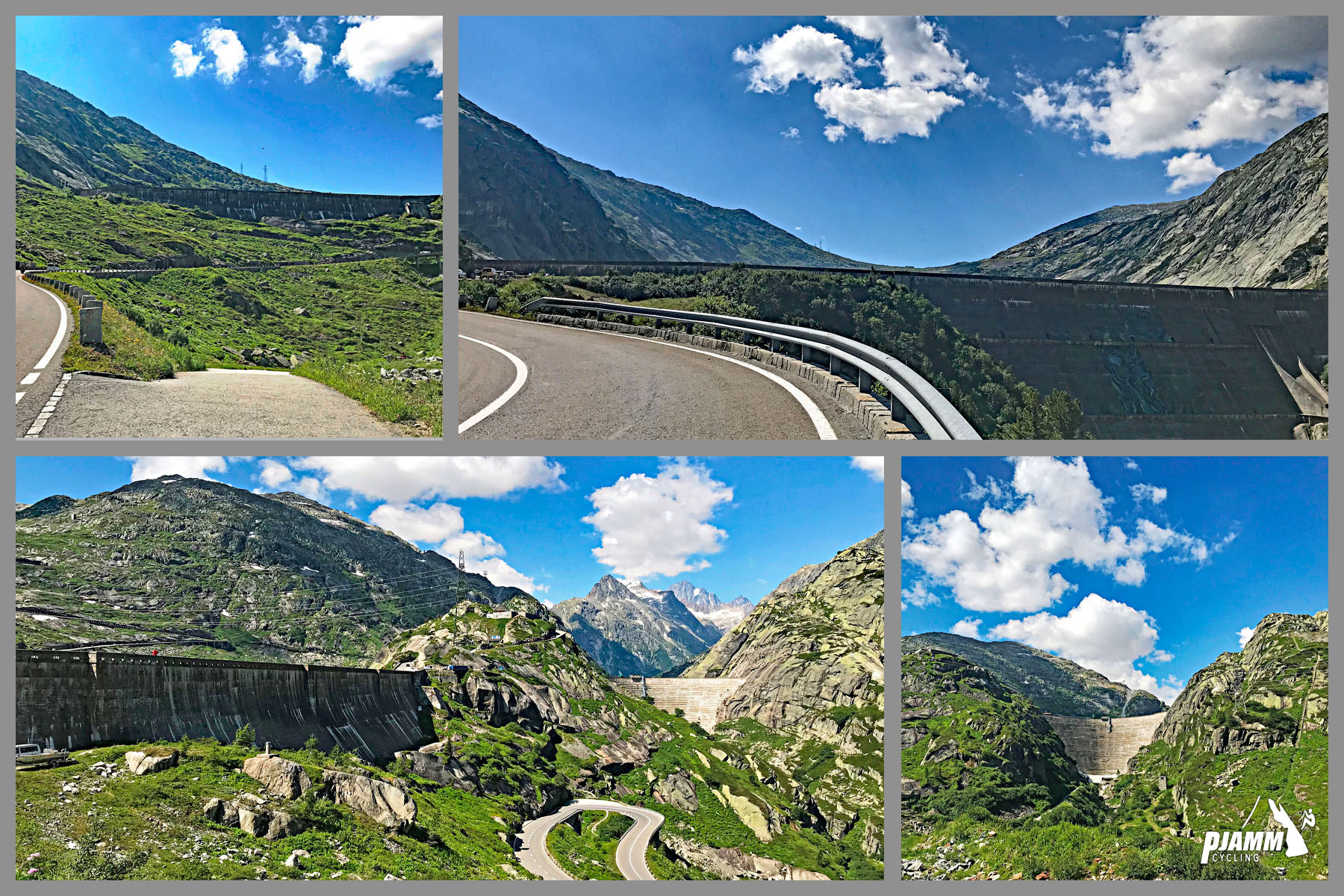 Cycling Grimselpass, Intertkirchen, Switzerland - dams on Lake Grimsel also known as Grimselsee