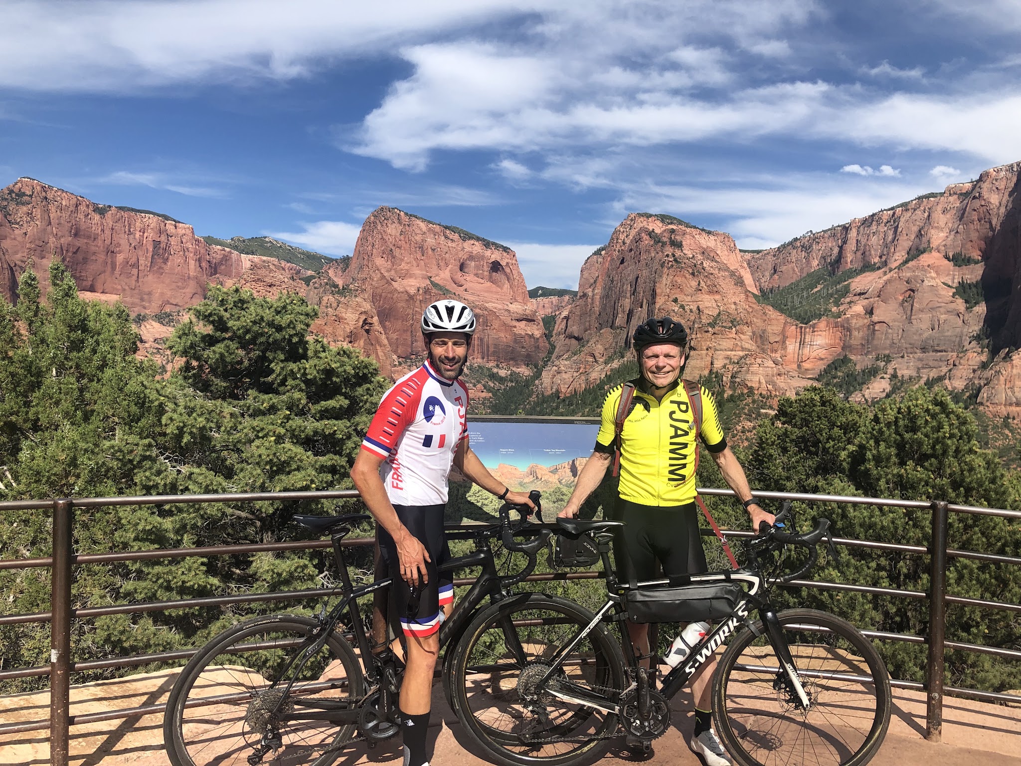 Cycling Kolob Canyon Road - PJAMM's Tayler Hockett and John Johnson at Kolob Canyon Viewpoint