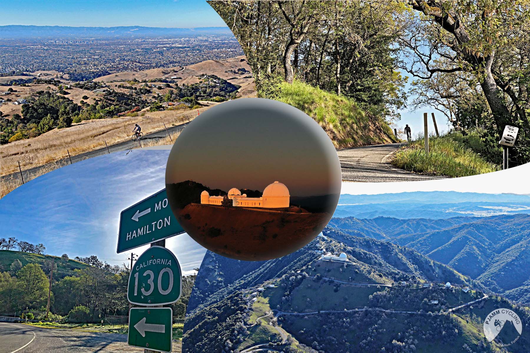Mt. Hamilton Cycling Mt. Hamilton - Lick Observatory aerial drone photo at sunset