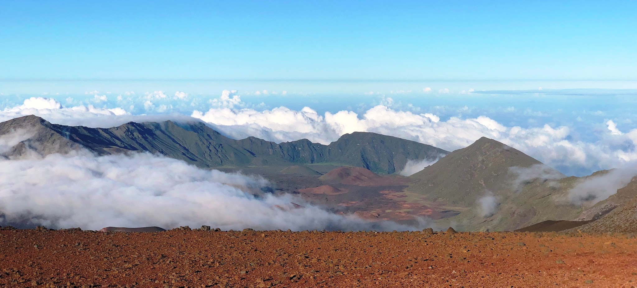 bike climb Top 10 US Bike Climbs - Haleakala Crater, clouds blue sky
