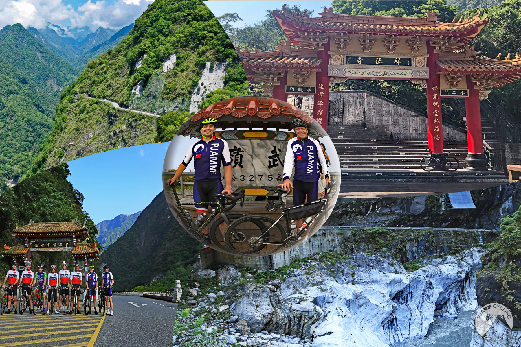 Cycling The most scenic bike climbs in the world - Wuling Pass - bridge, river, mable rock wall