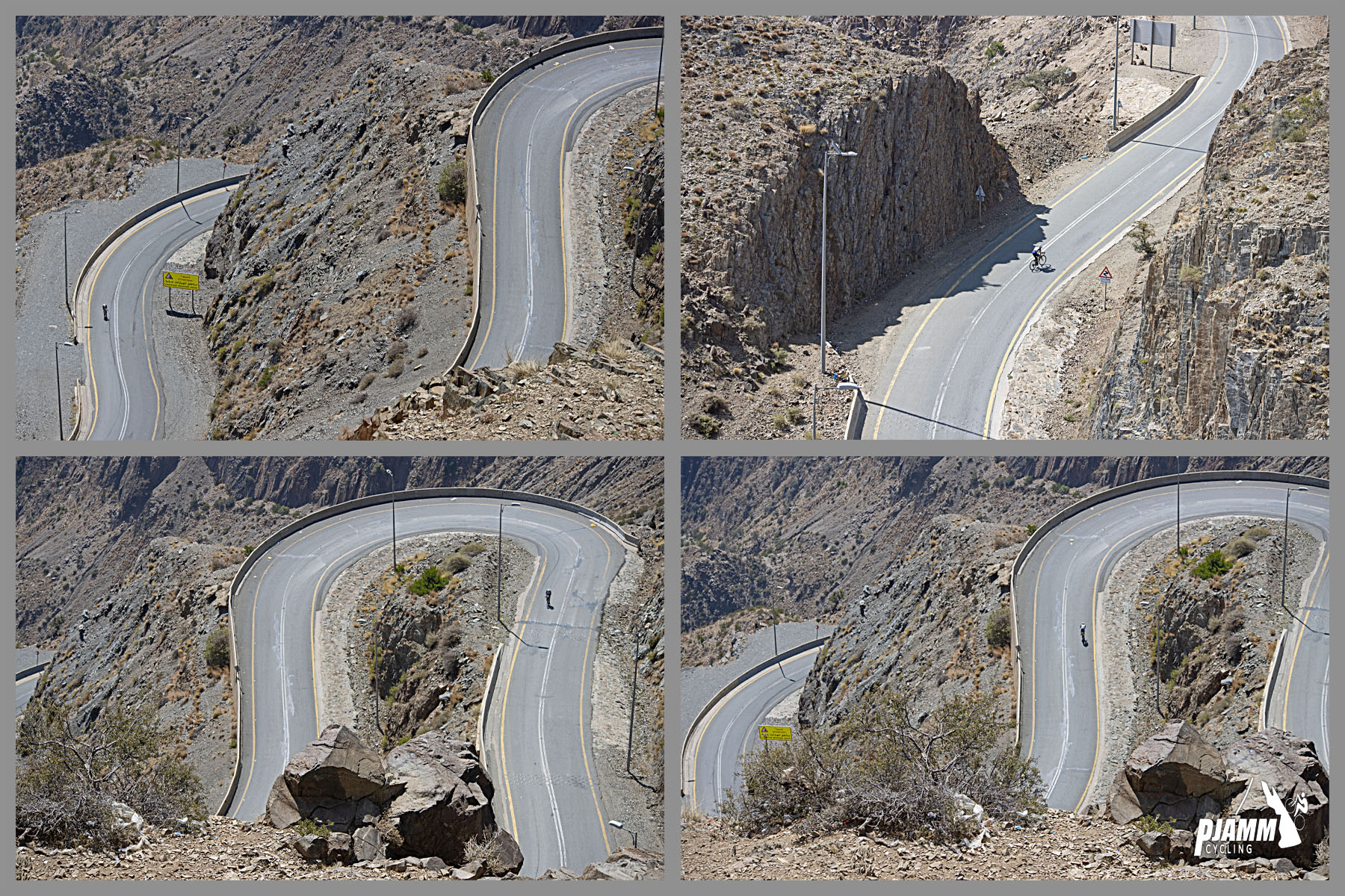 Cycling Mount Souda, Saudi Arabia - views of many U shaped hairpins as seen from above