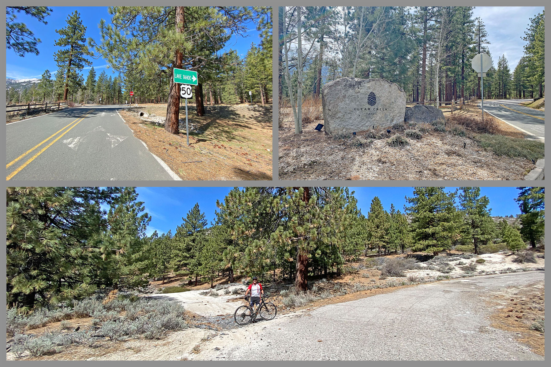 Cycling Old Clear Creek Road, NV - road veers at mile 4.5