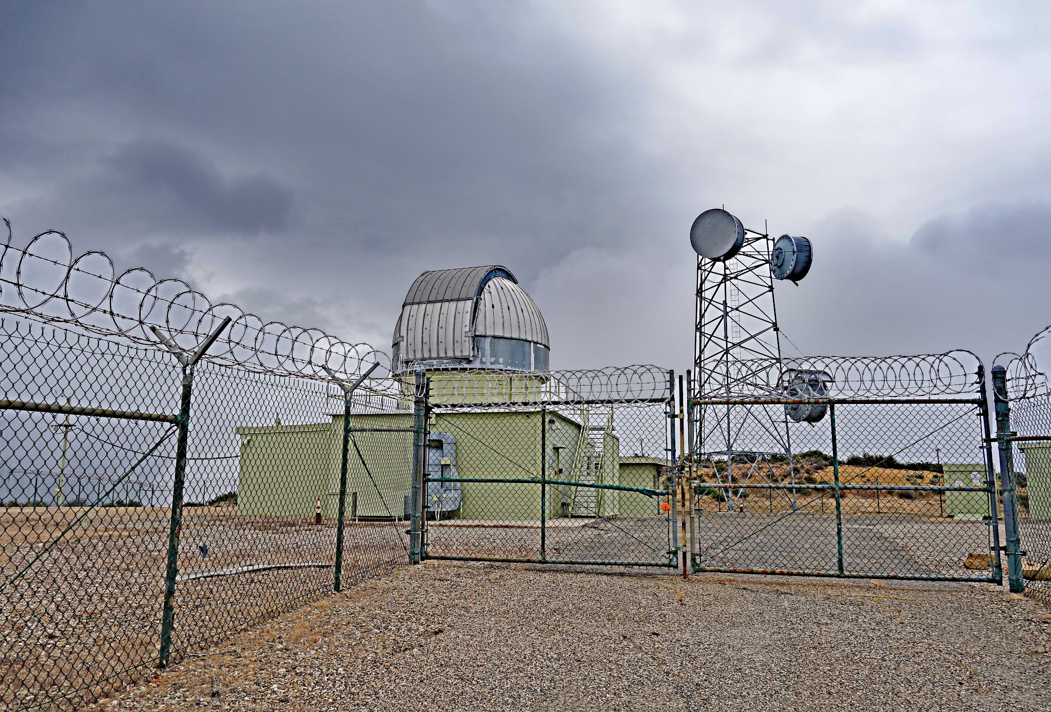 biking Refugio Bike Climb - W. Camino Cielo - observatory at top of climb