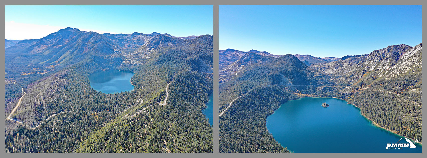 view looking down on Emerald Bay