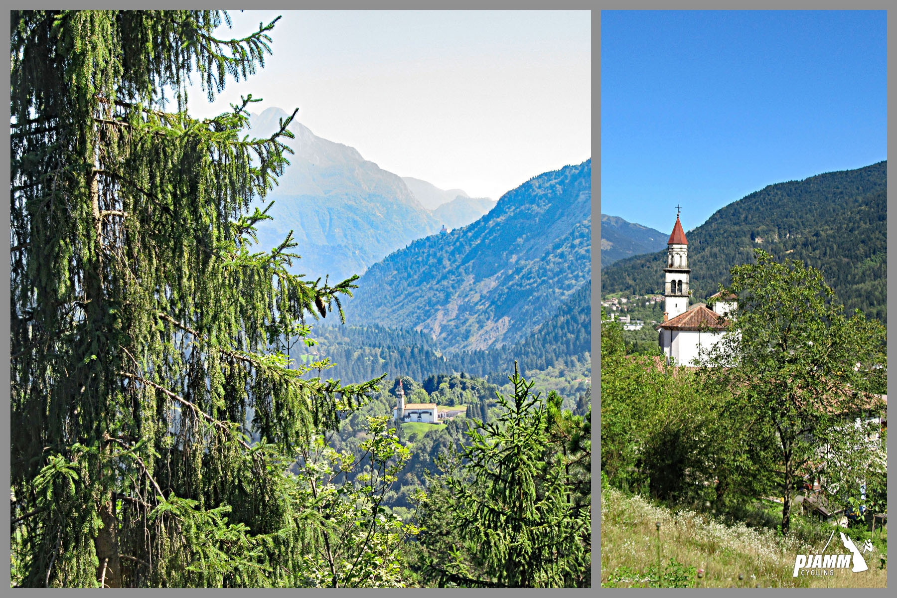 Cycling Monte Zoncolan from Sutrio - Chiesa Parrocchiale de Sant'Ulderico, an historic church in Sutrio nestled in Italian hillside