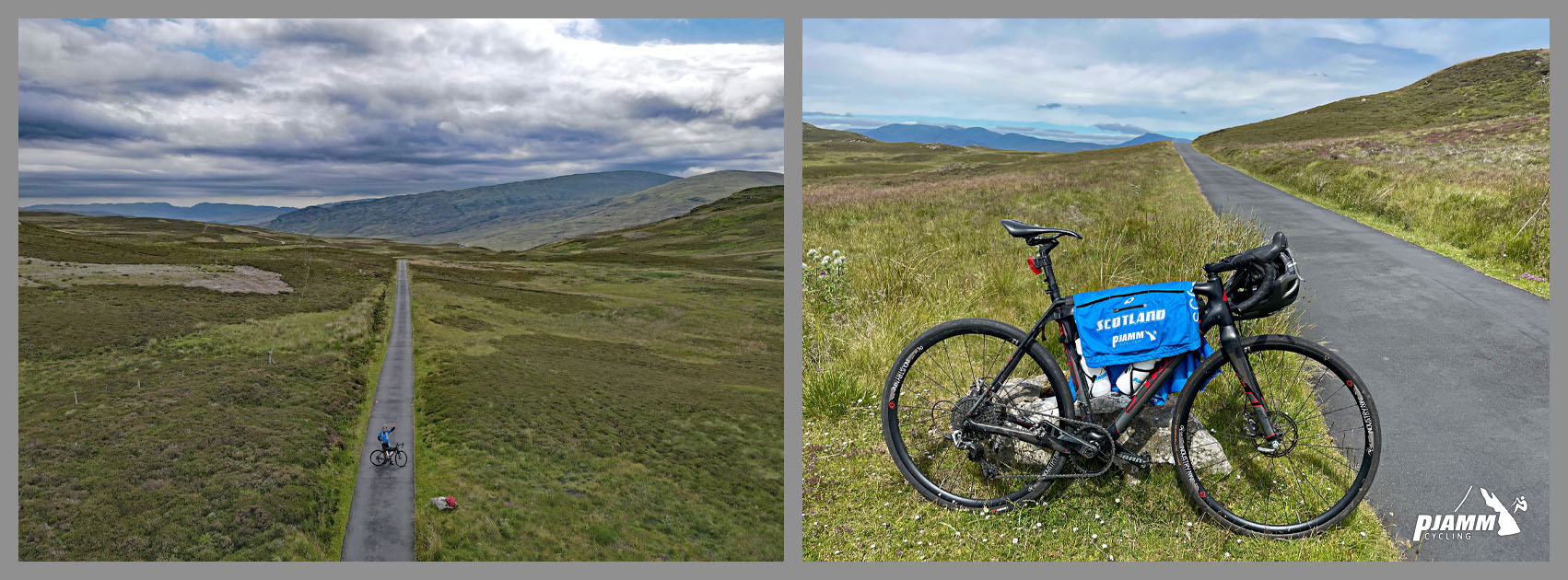 bike parked at unmarked climb finish at top of hill
