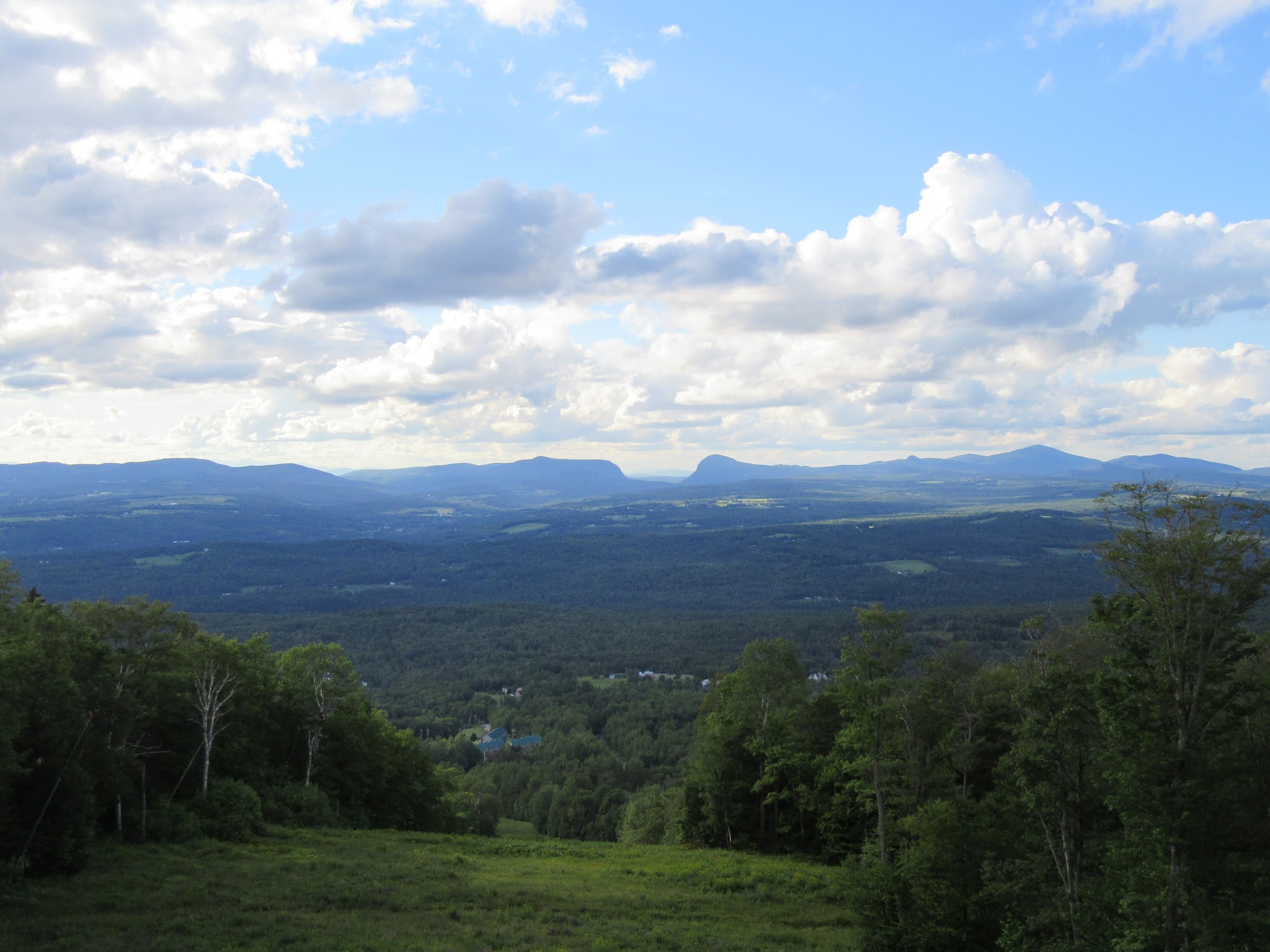 Cycling Burke Mountain - view of Willoughby Gap