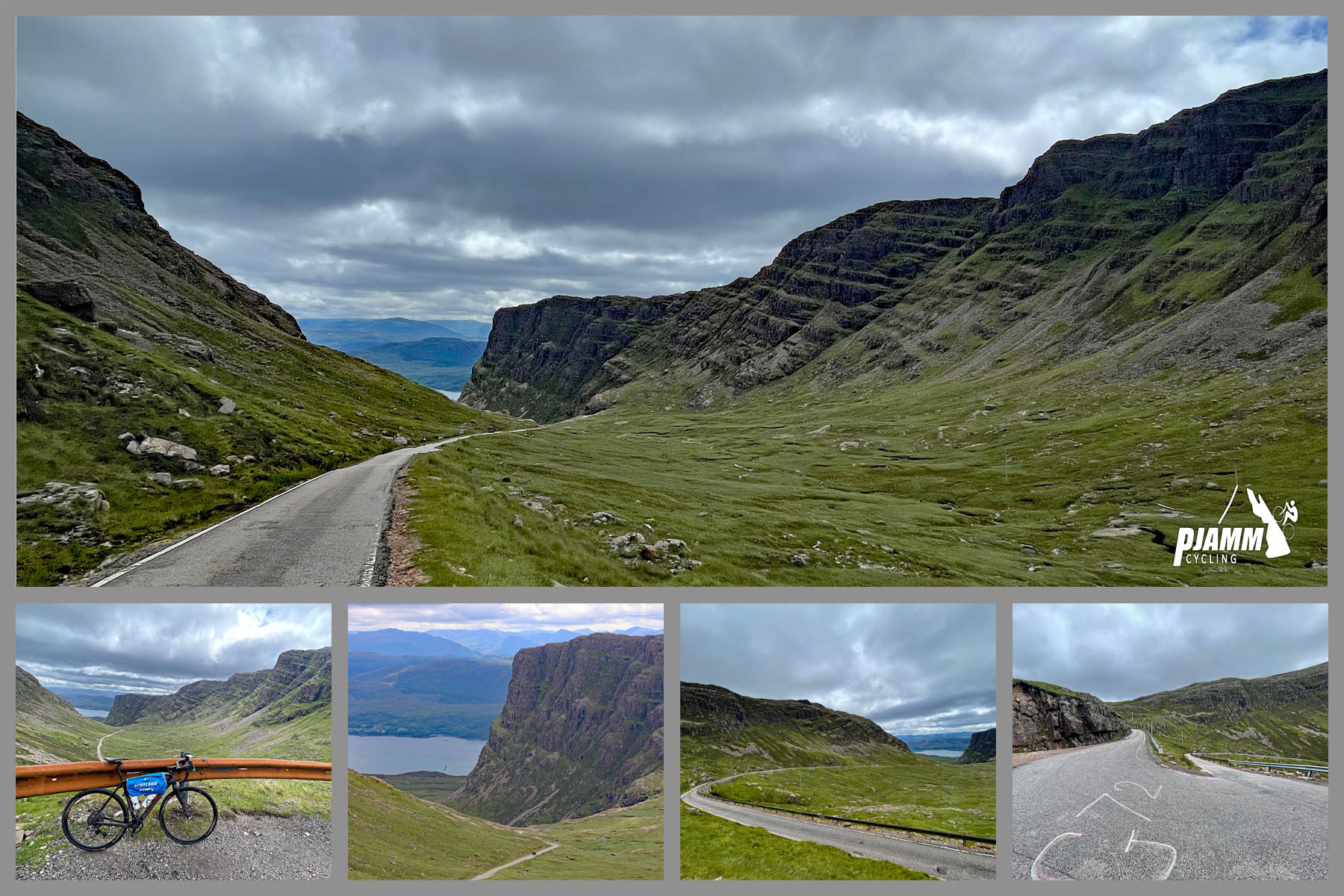 photo collage shows panoramic views of green hillsides, valley, plateaus