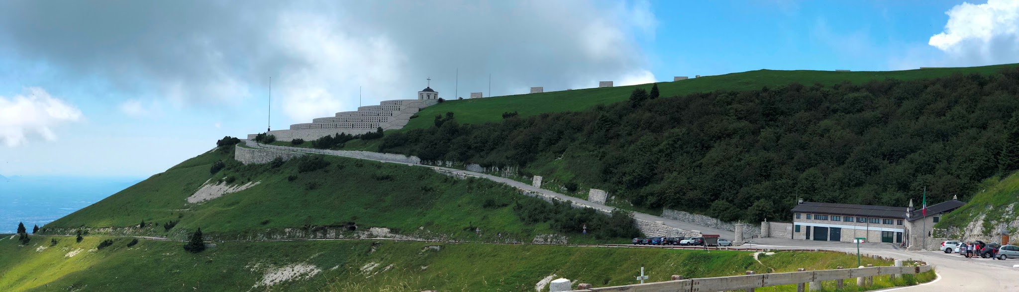 Cycling Monte Grappa from Possagno  - Sacrario del Monte Grappa from Rifugio