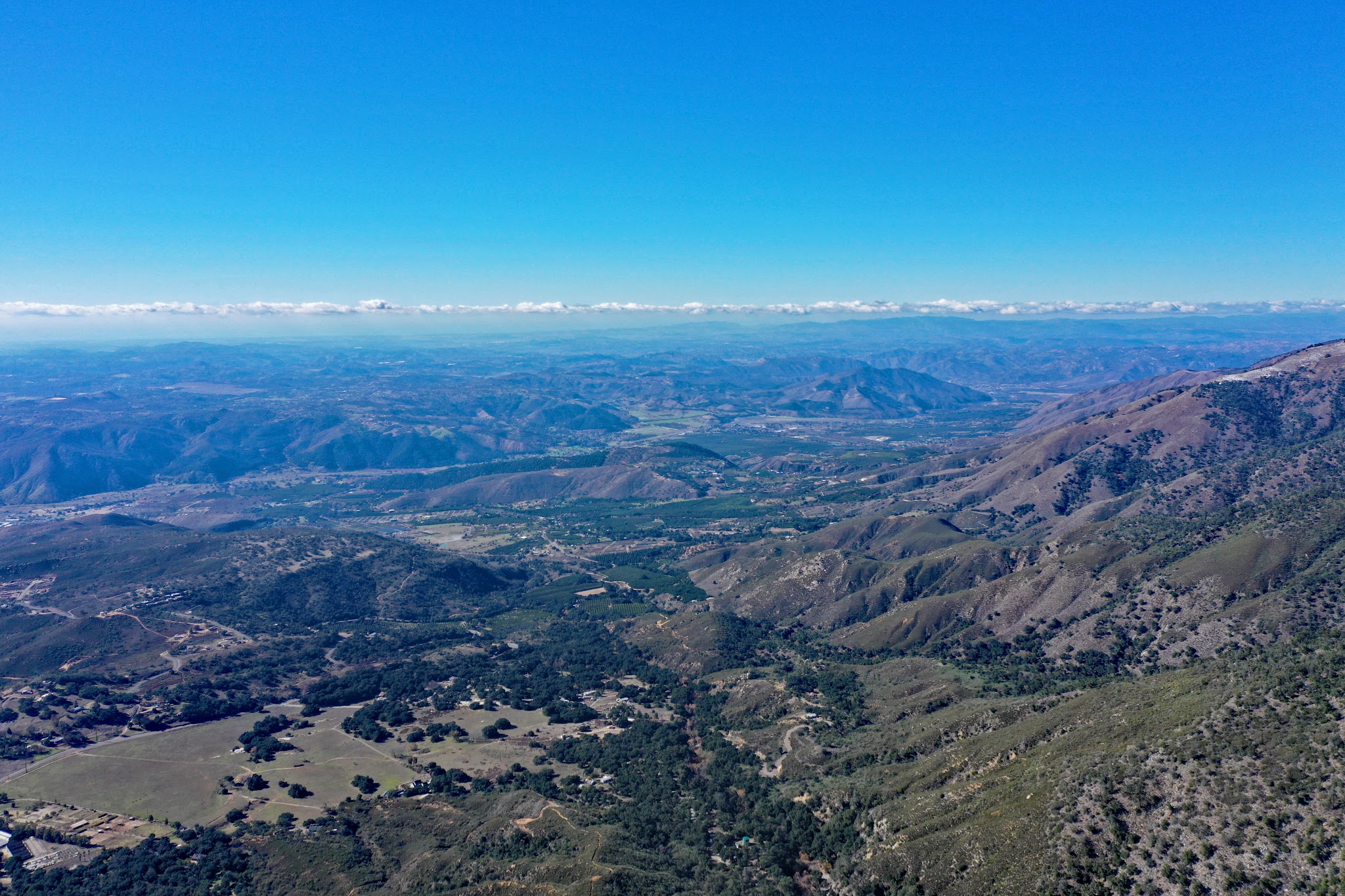 Drone view from the top of Mt Palomar