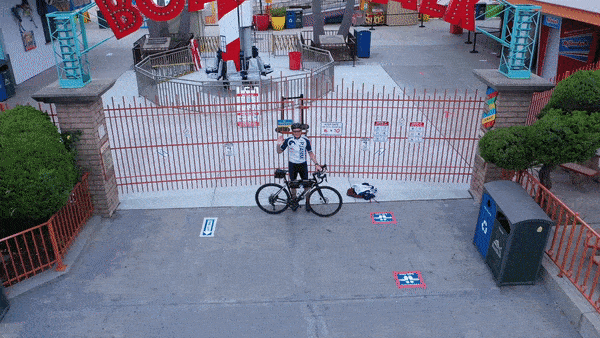 Cycling Santa Cruz County - Arial view of Santa Cruz Beach Boardwalk