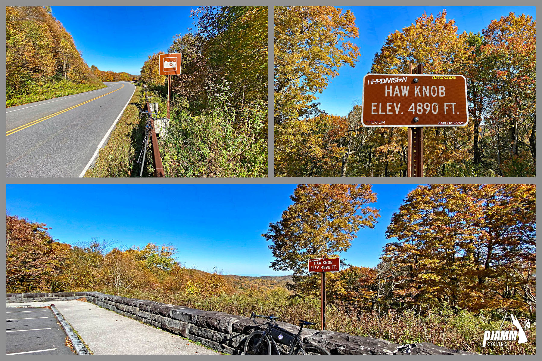 Cycling Cherohala Skyway, North Carolina - Viewpoint #9, Haw Knob
