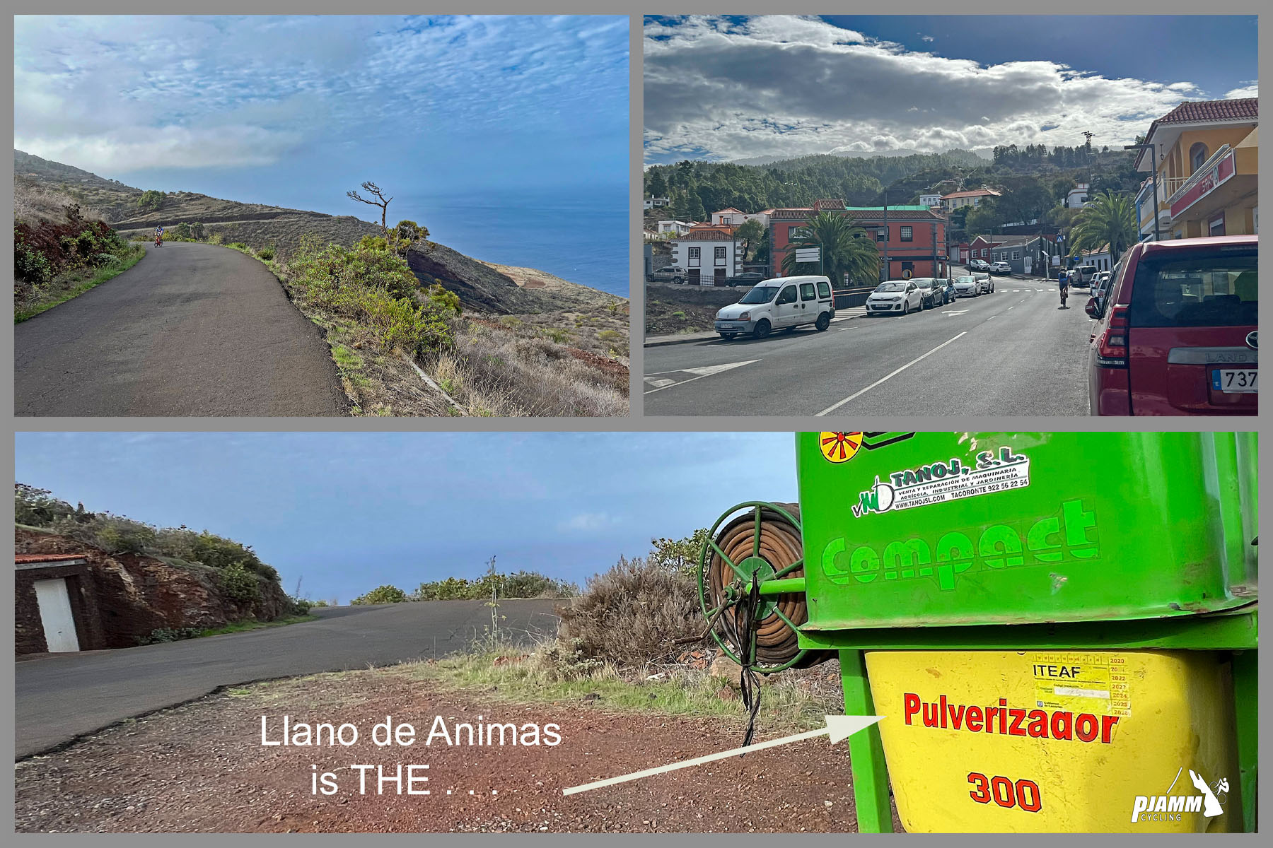 photo collage shows Segment 2 of climb, Pino de la Vergen