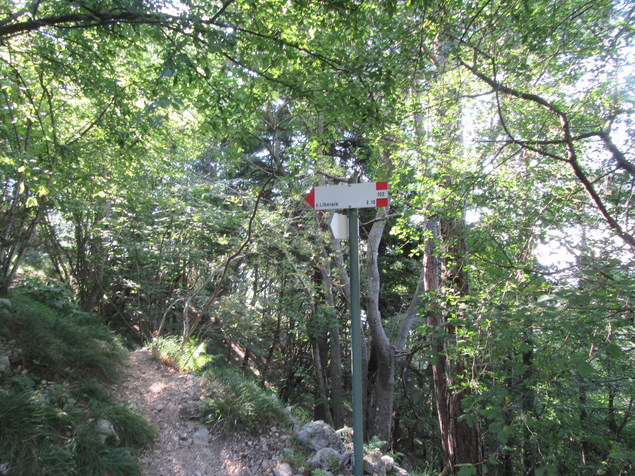 Bicycle ride Monte Grappa from Crespano - hiking trail sign