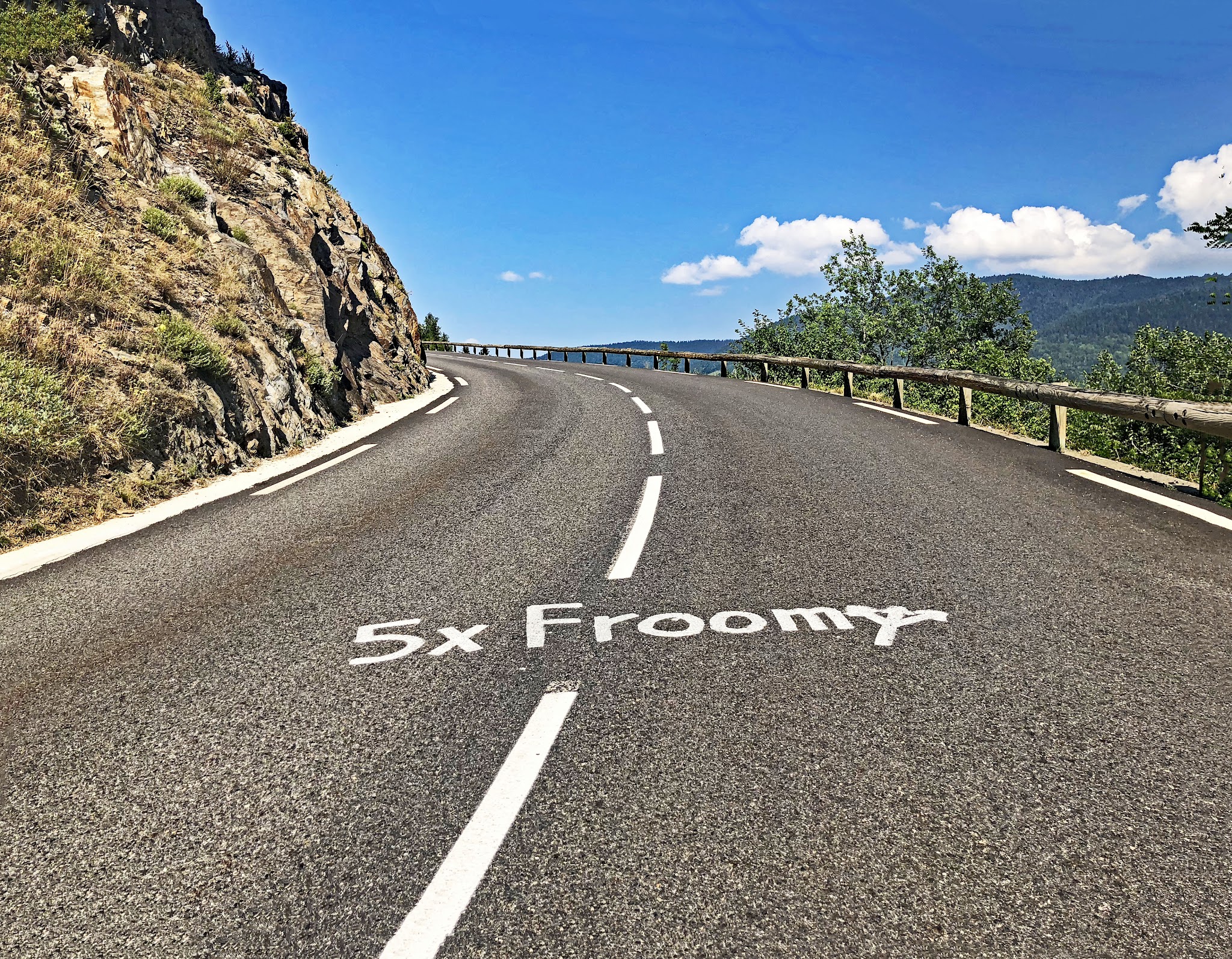 Col de Portet - Tour de France 2018 Cycling - Col de Portet - Tour de France 2018 - froome roadway marking
