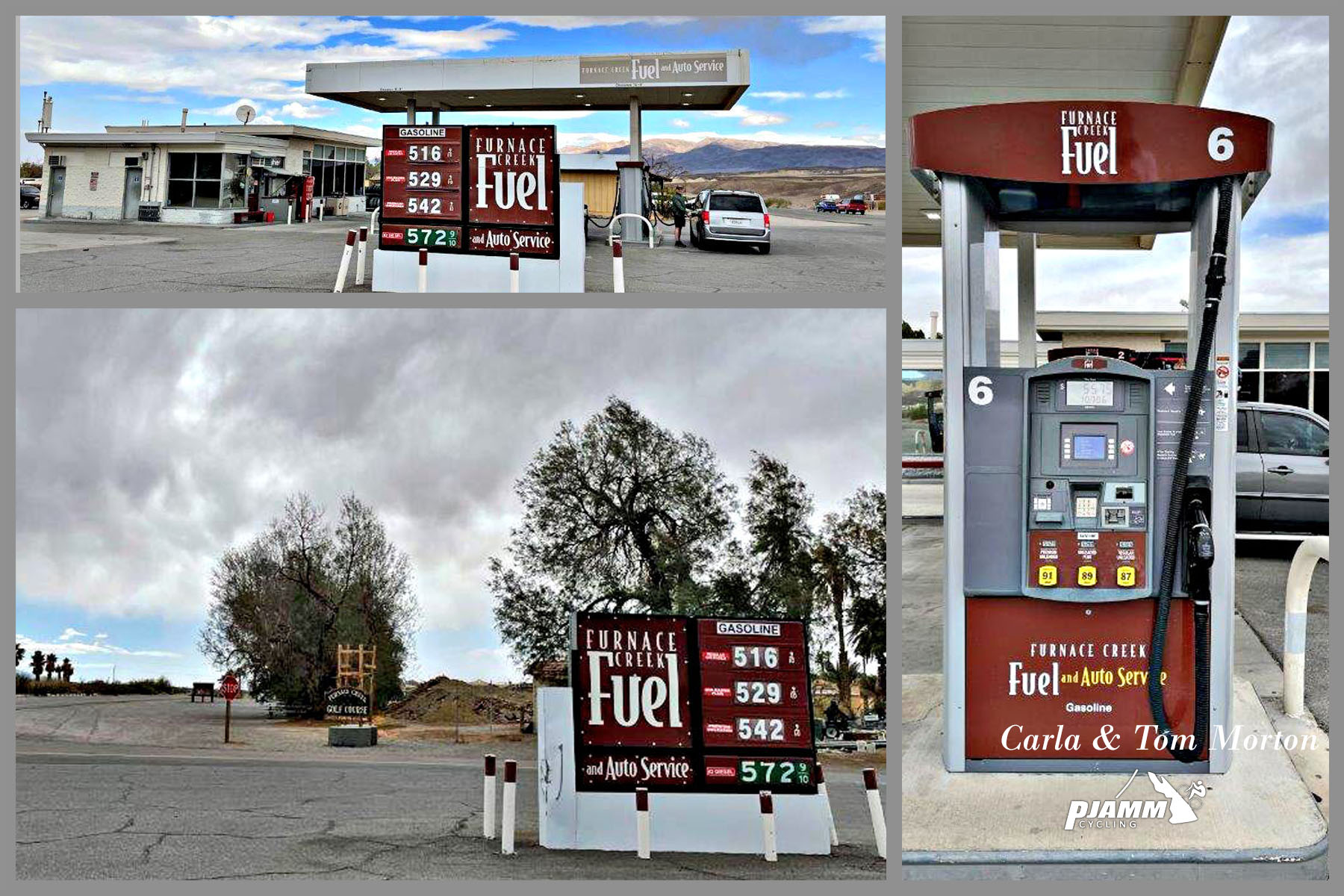 Cycling Death Valley National Park, California Cycling Death Valley National Park, California - France Creek Fuel station
