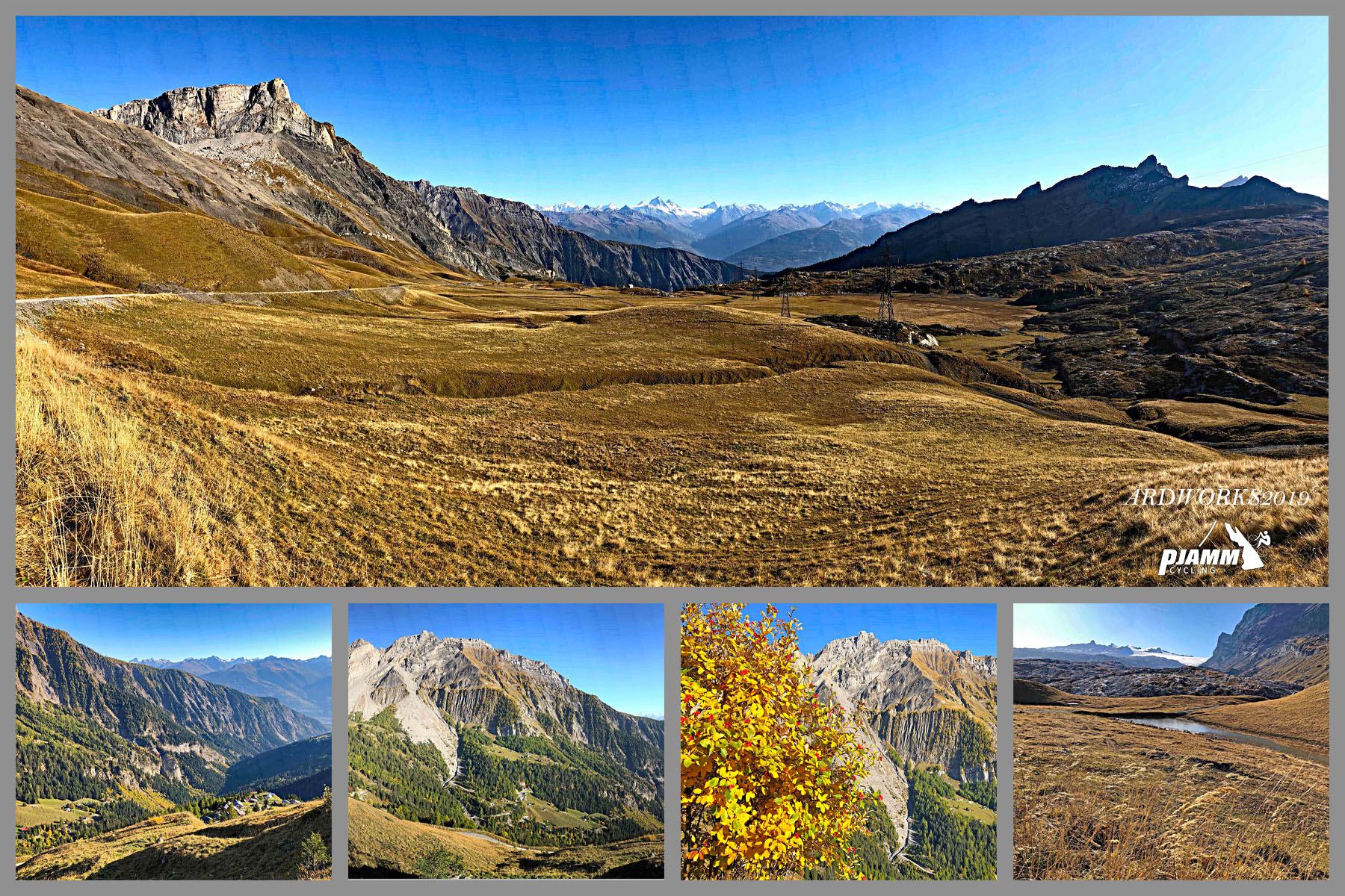 Cycling Sanetsch Pass, Switzerland - Swiss Alps in late summer, brown pastureland