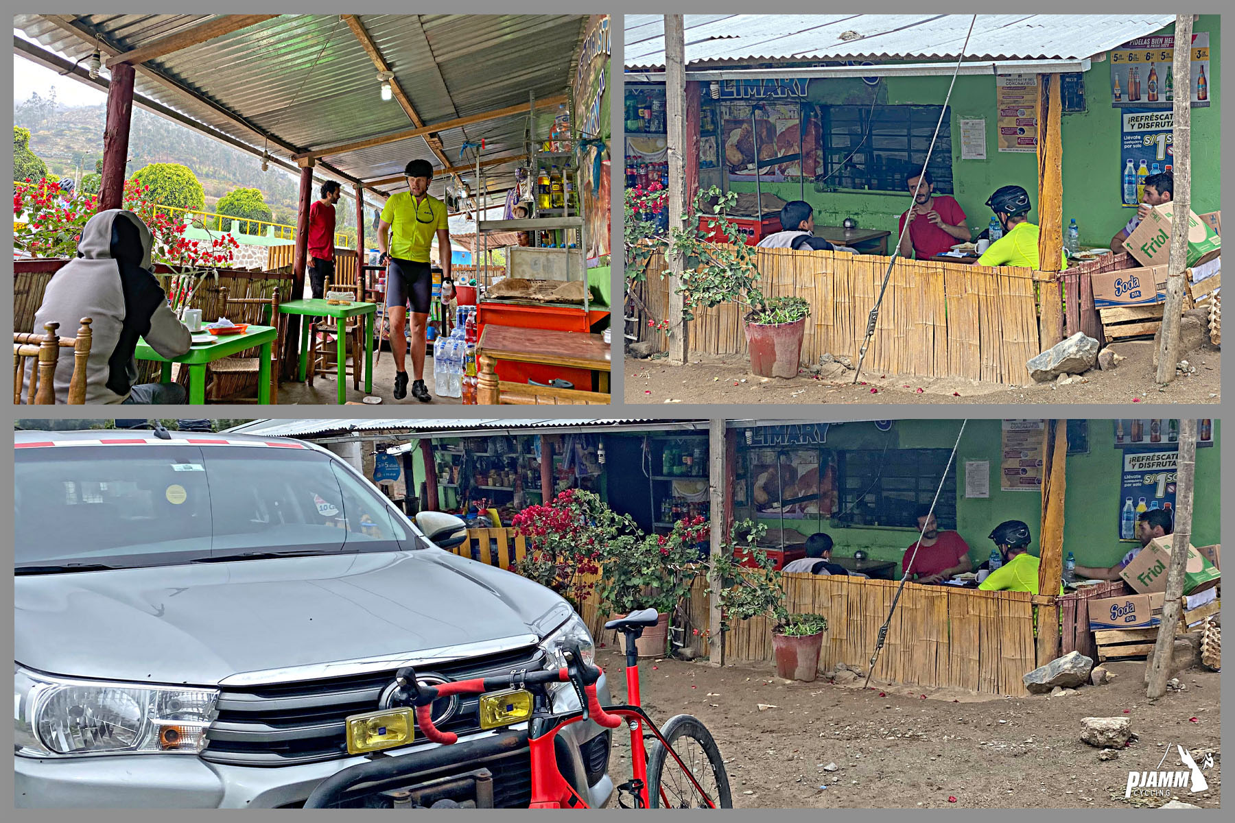 Cycling Conococha, Peru - bright green fruit stand at km 31
