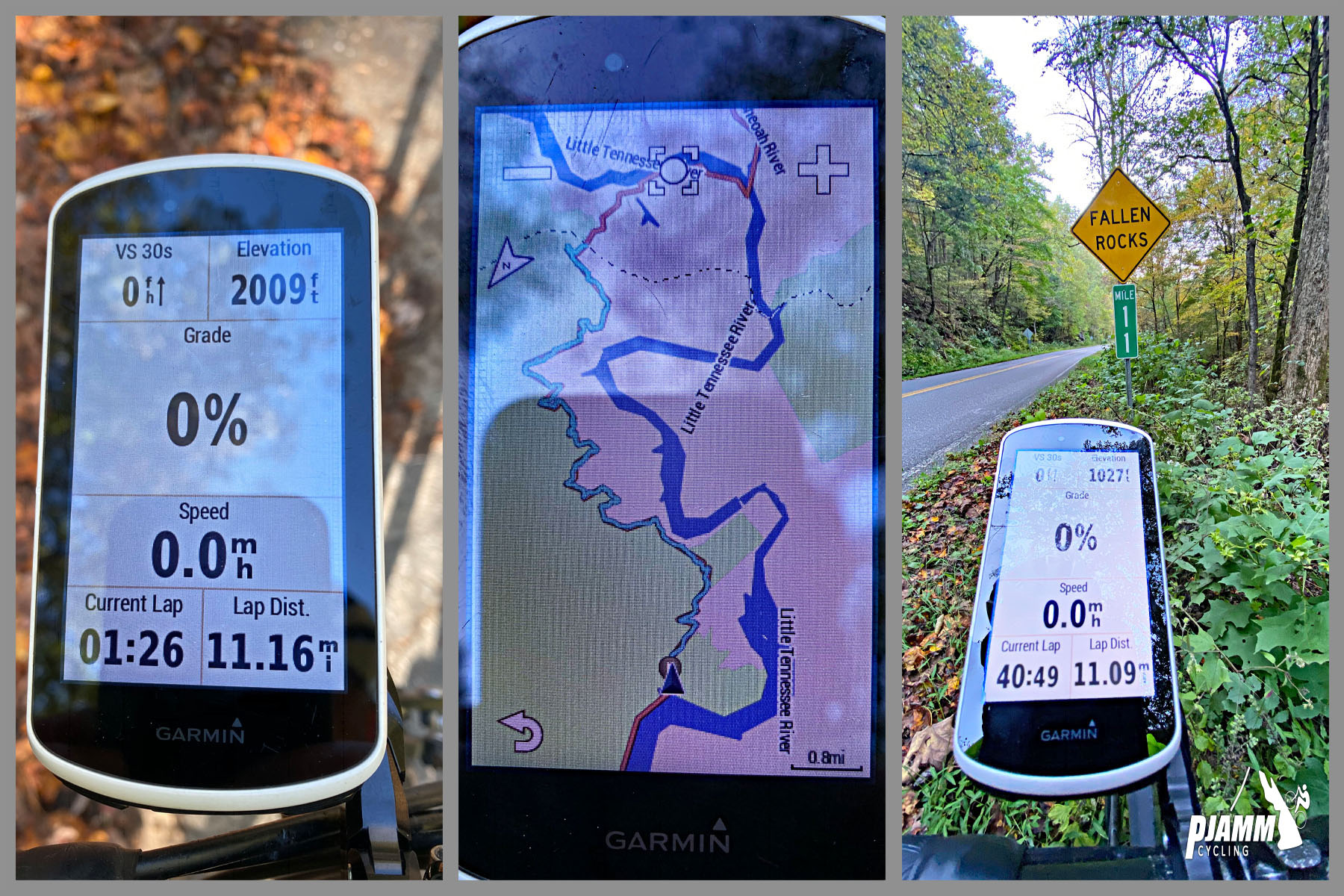 Cycling Head of the Dragon, Tennessee - Garmin device