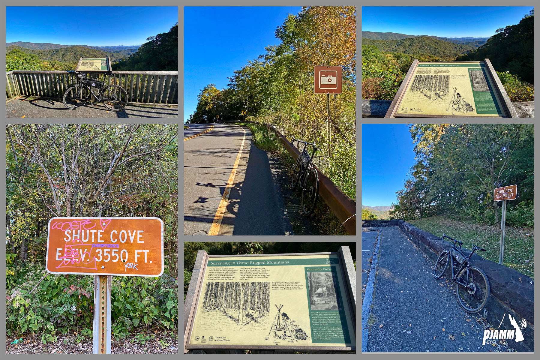 Cycling Cherohala Skyway, North Carolina - Shute Cove Viewpoint 